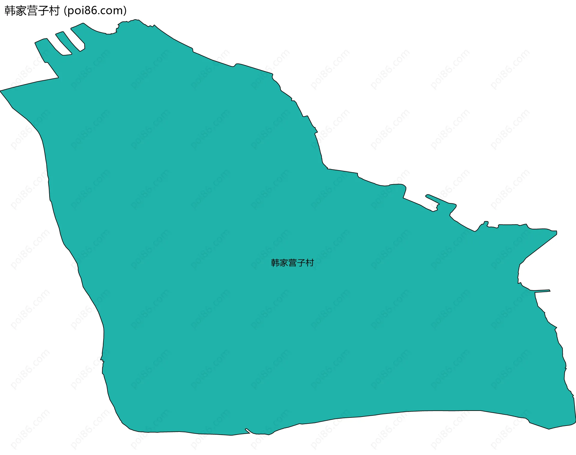 韩家营子村边界地图