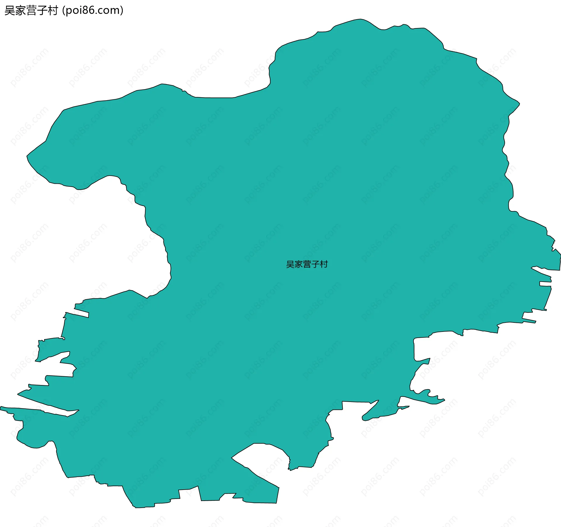 吴家营子村边界地图