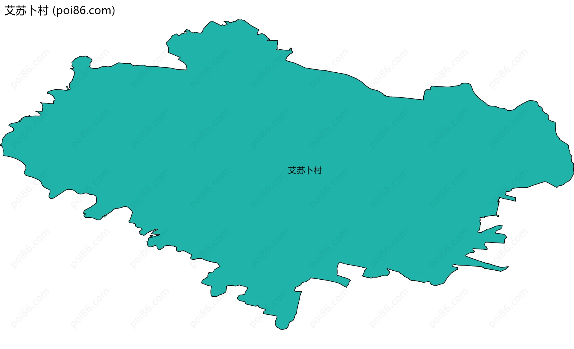 艾苏卜村边界地图