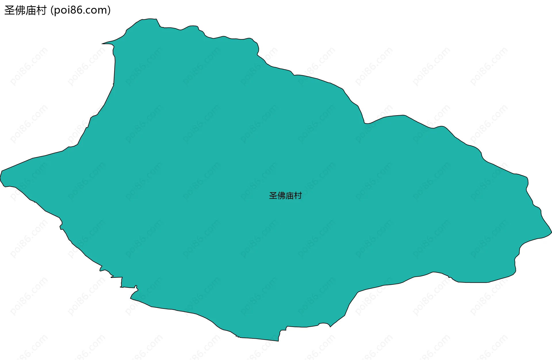 圣佛庙村边界地图