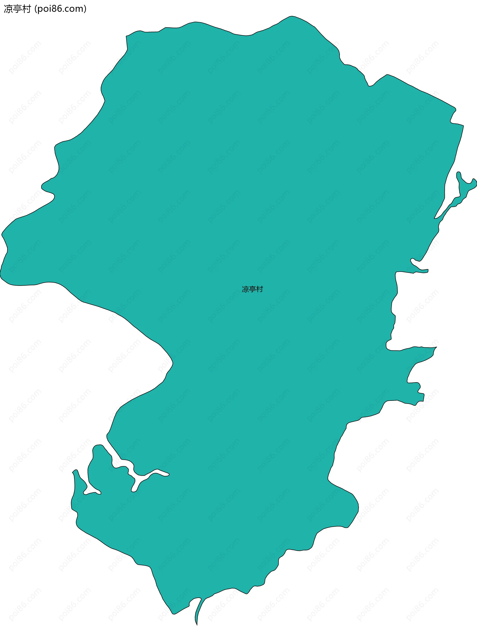 凉亭村边界地图