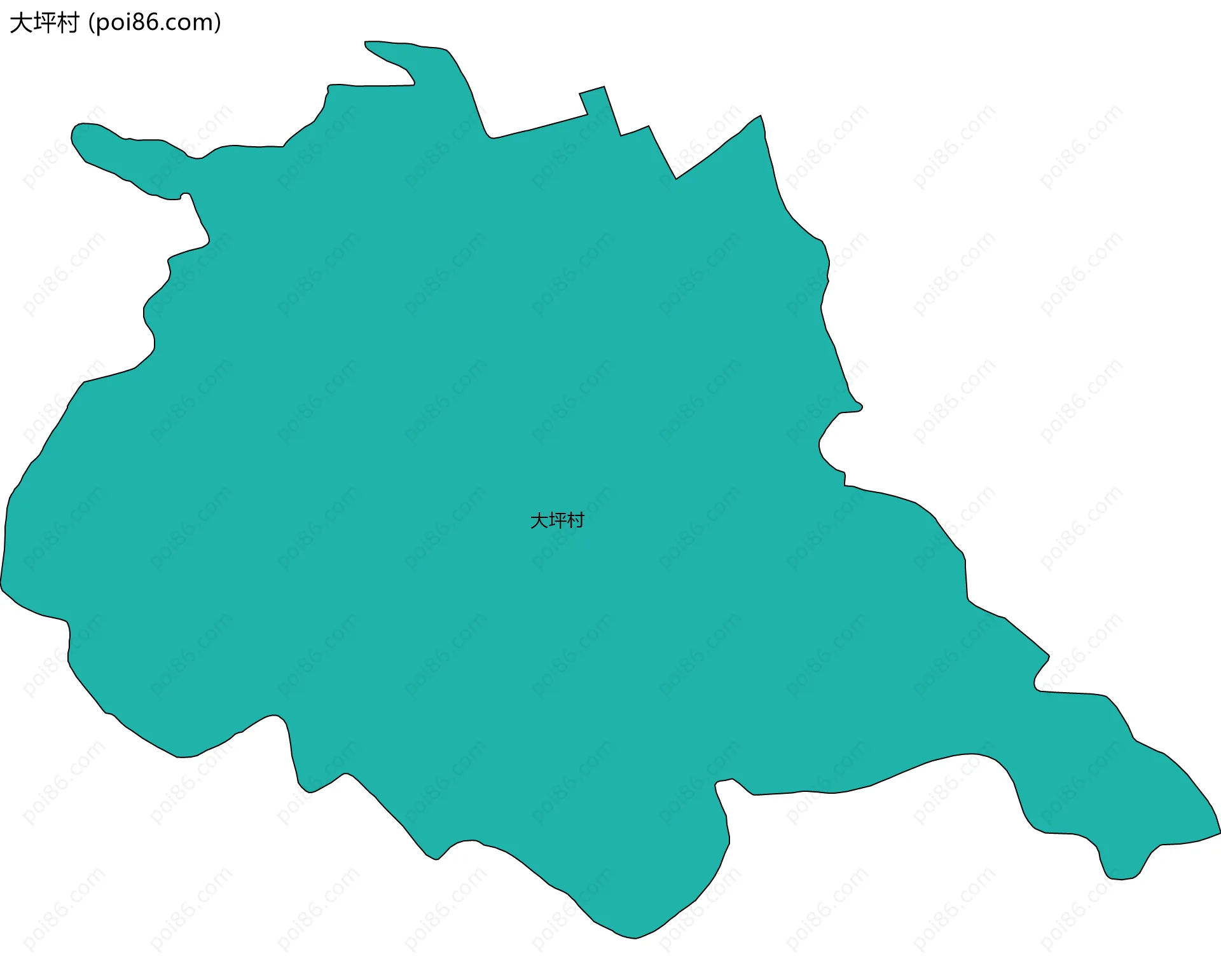 大坪村边界地图