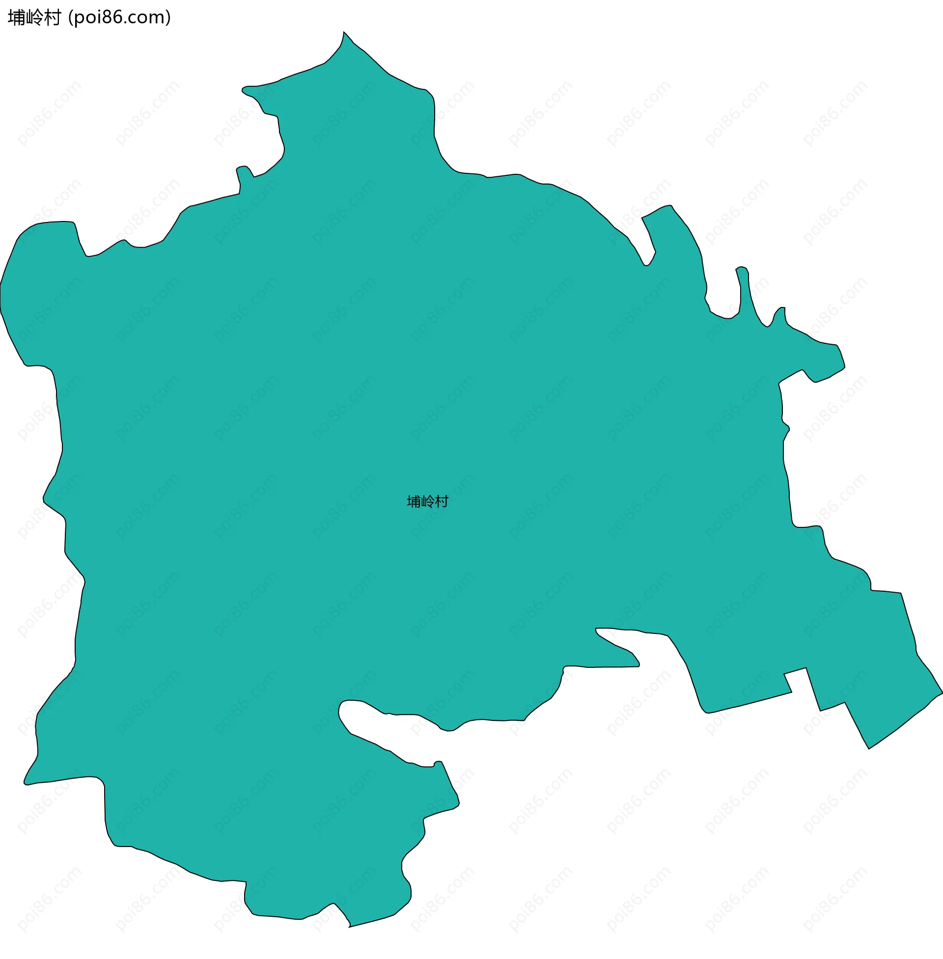 埔岭村边界地图