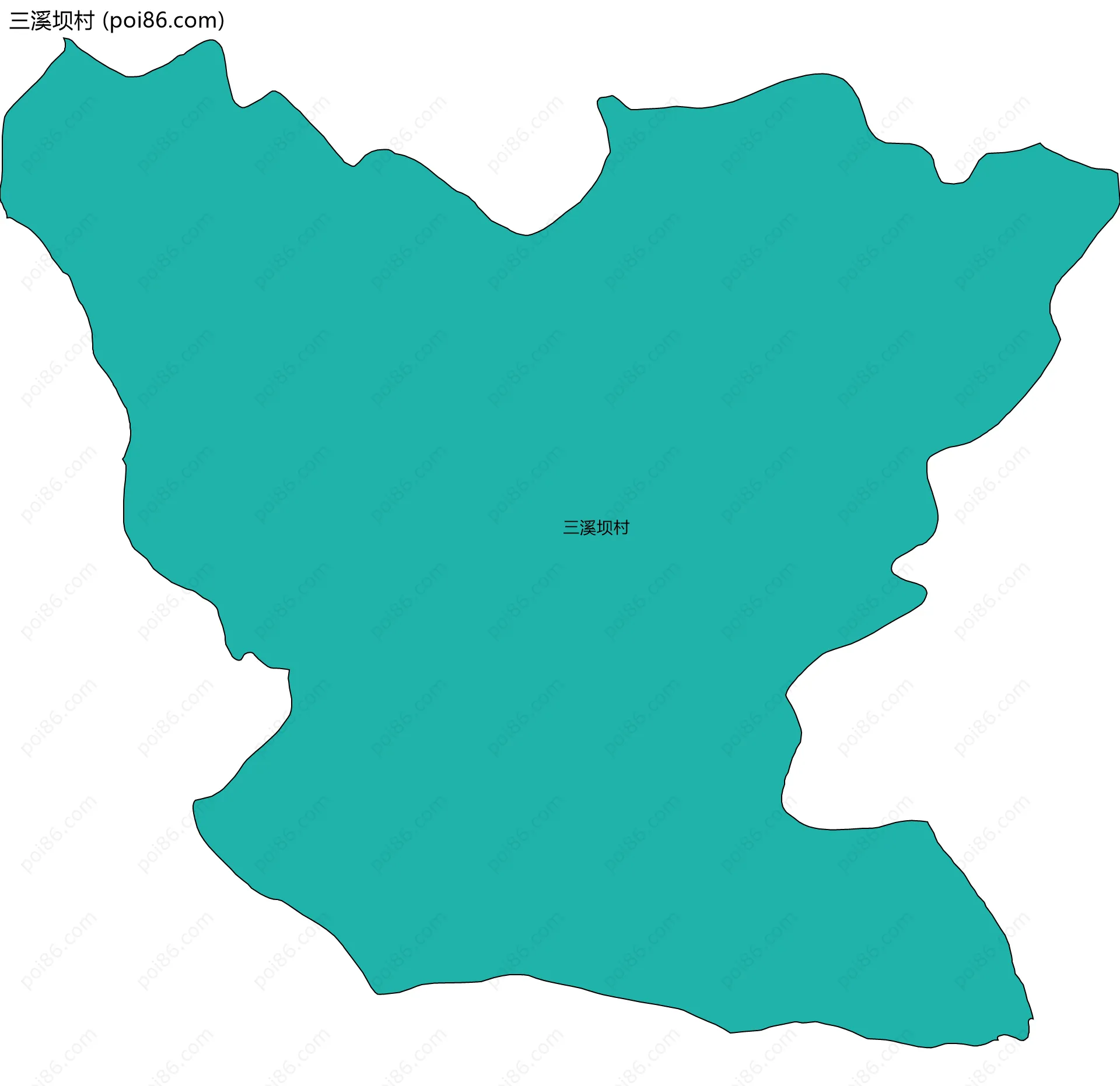 三溪坝村边界地图