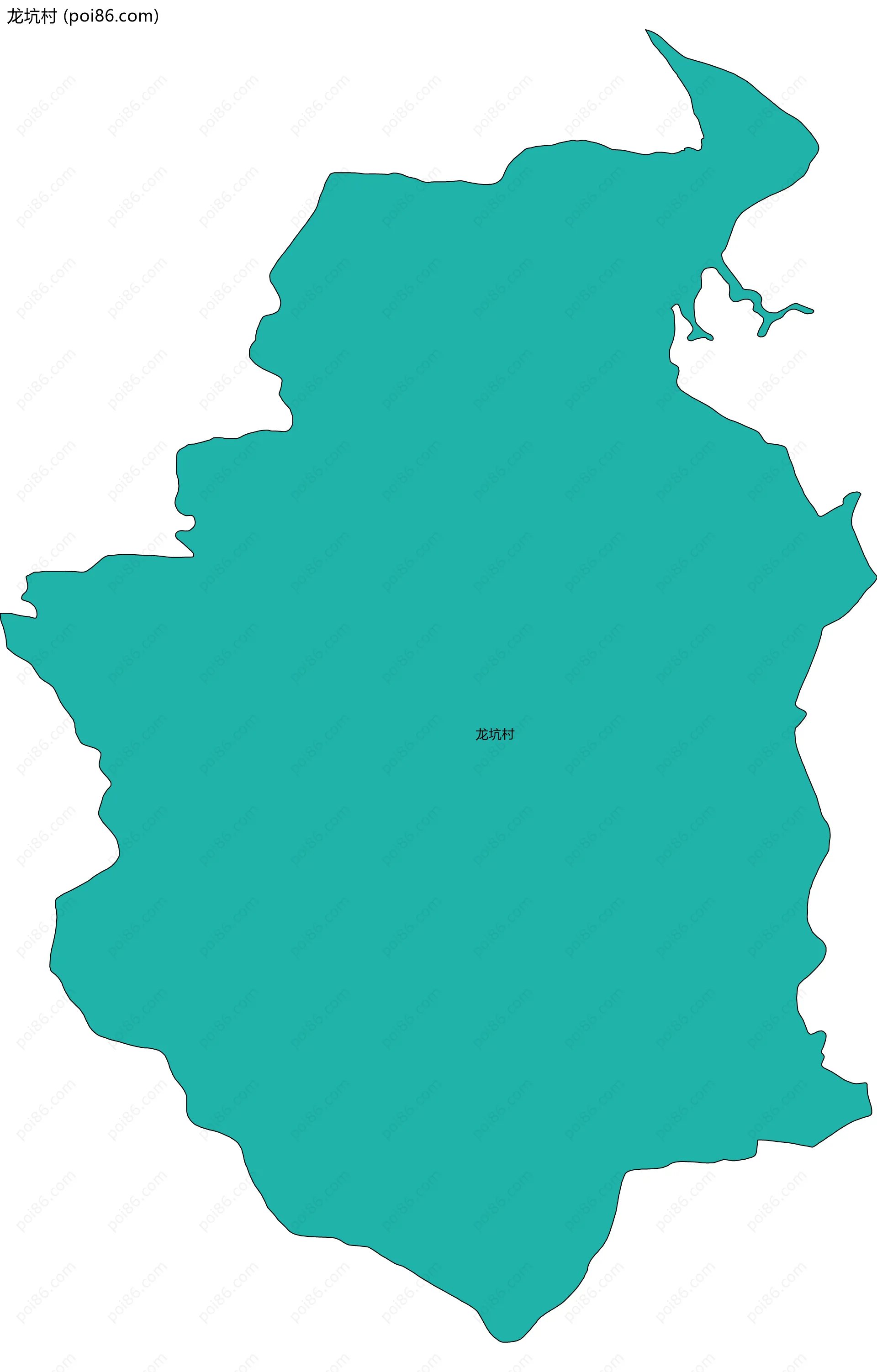 龙坑村边界地图