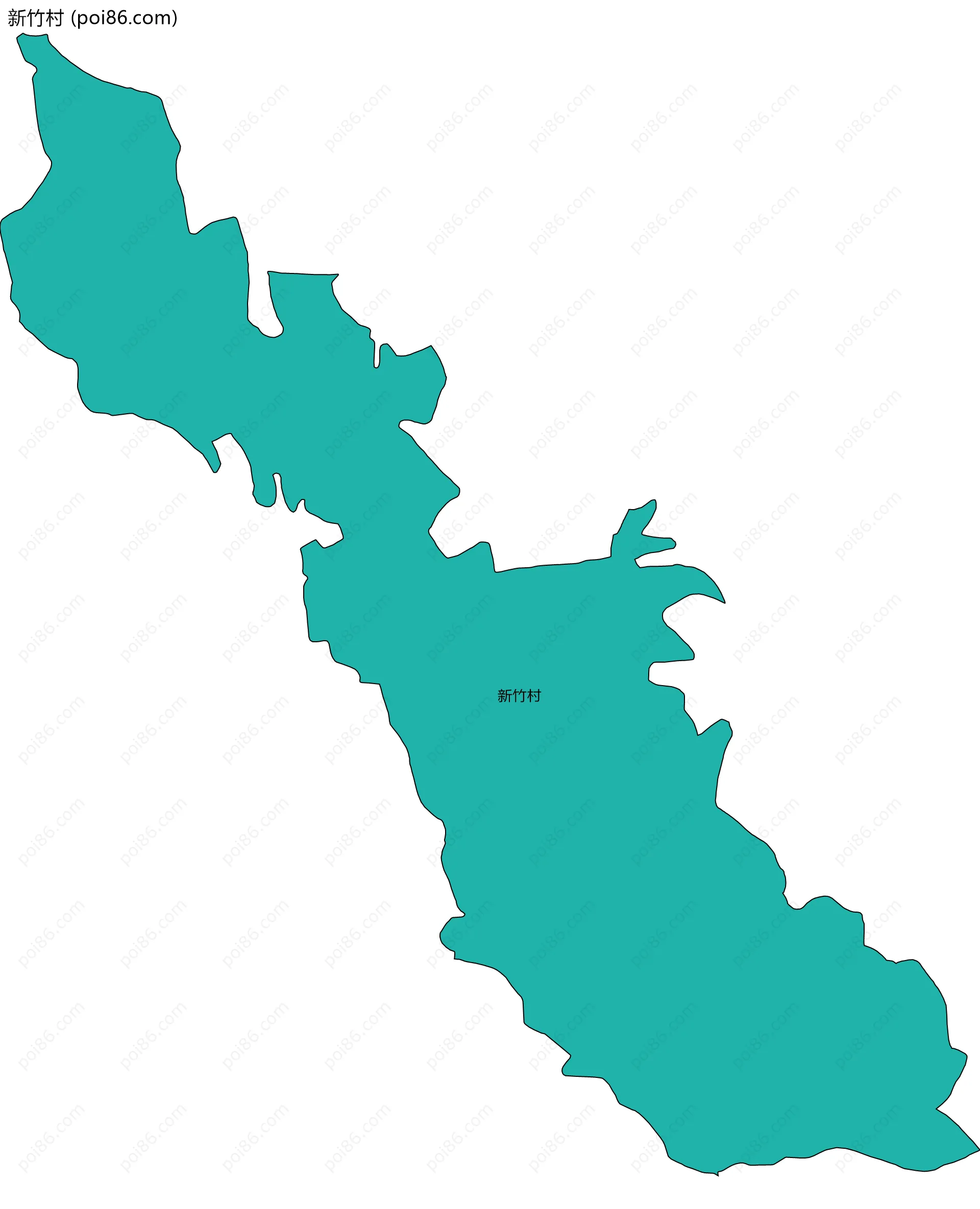 新竹村边界地图