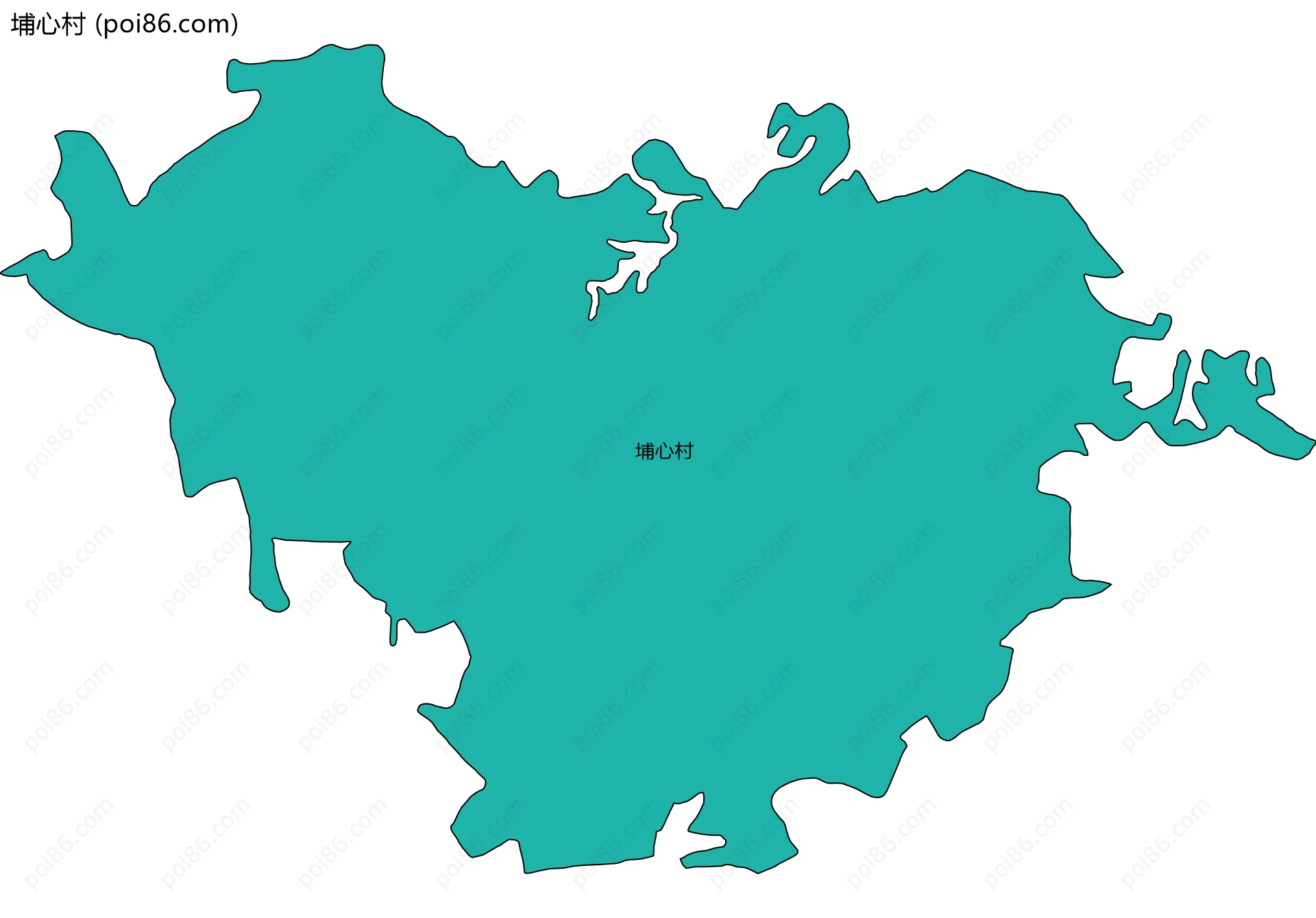 埔心村边界地图