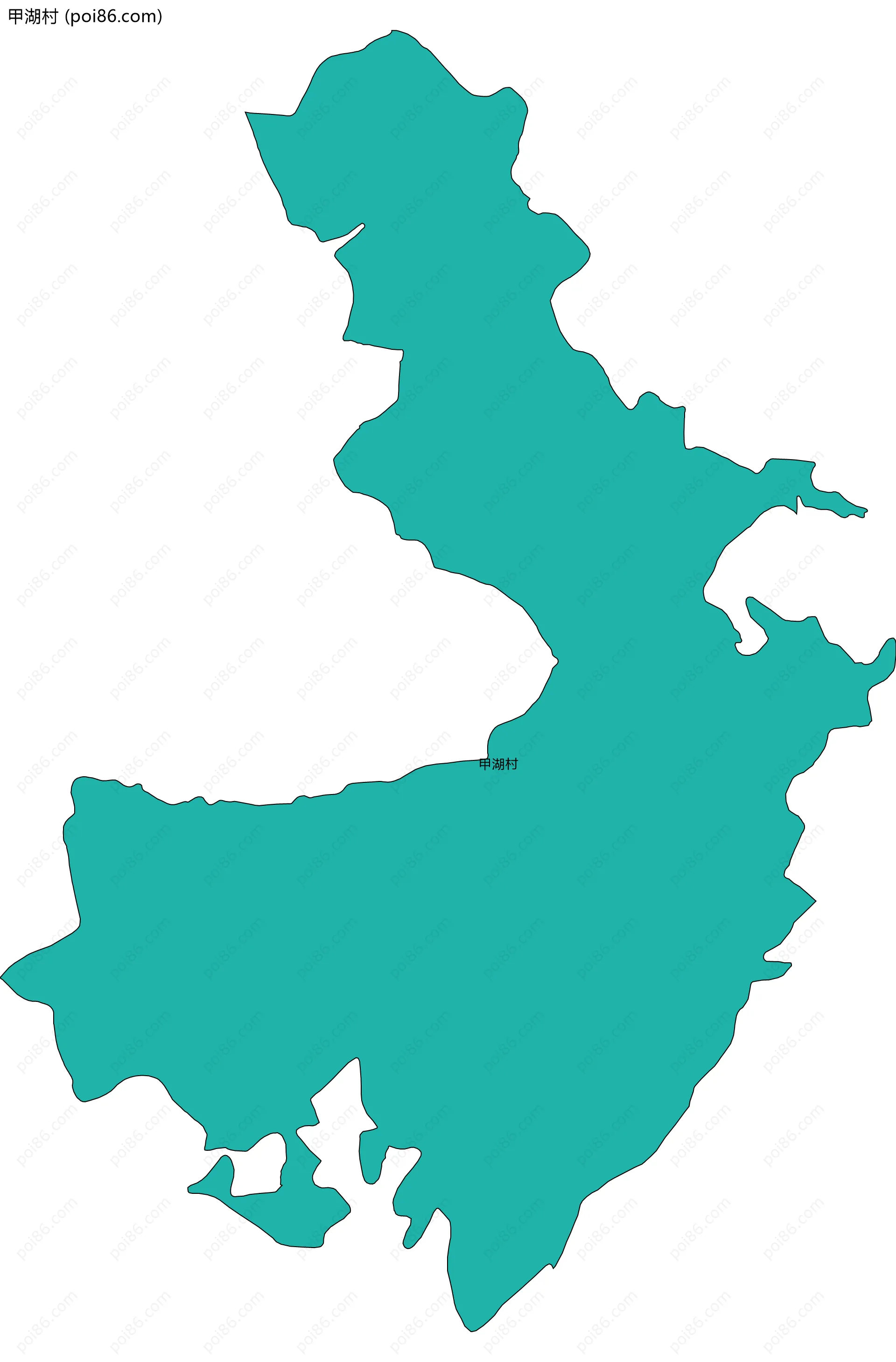 甲湖村边界地图