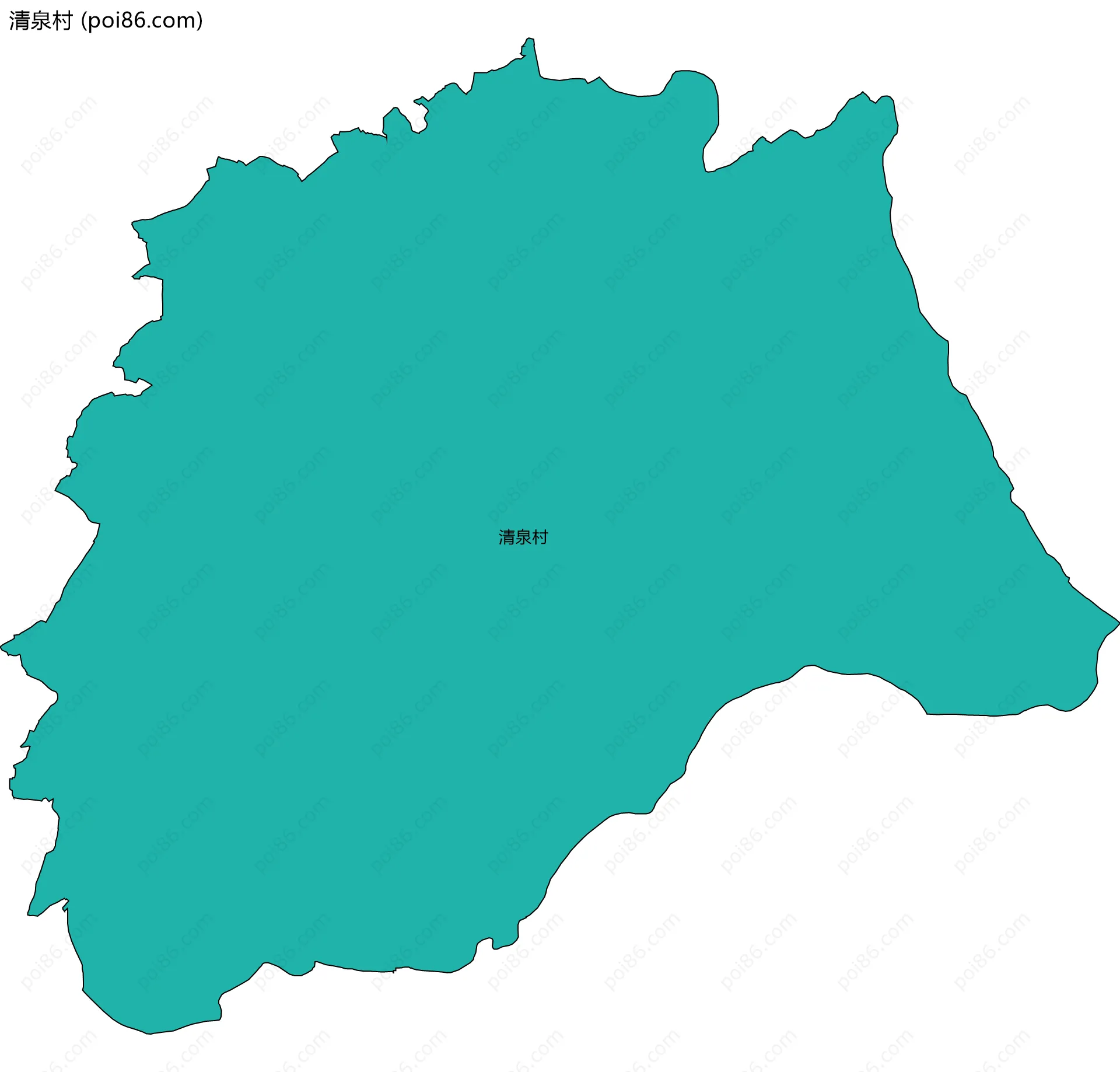 清泉村边界地图