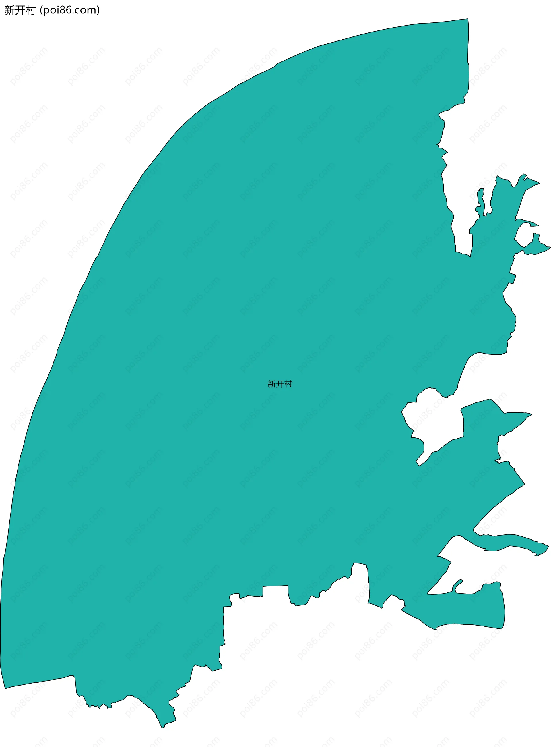 新开村边界地图