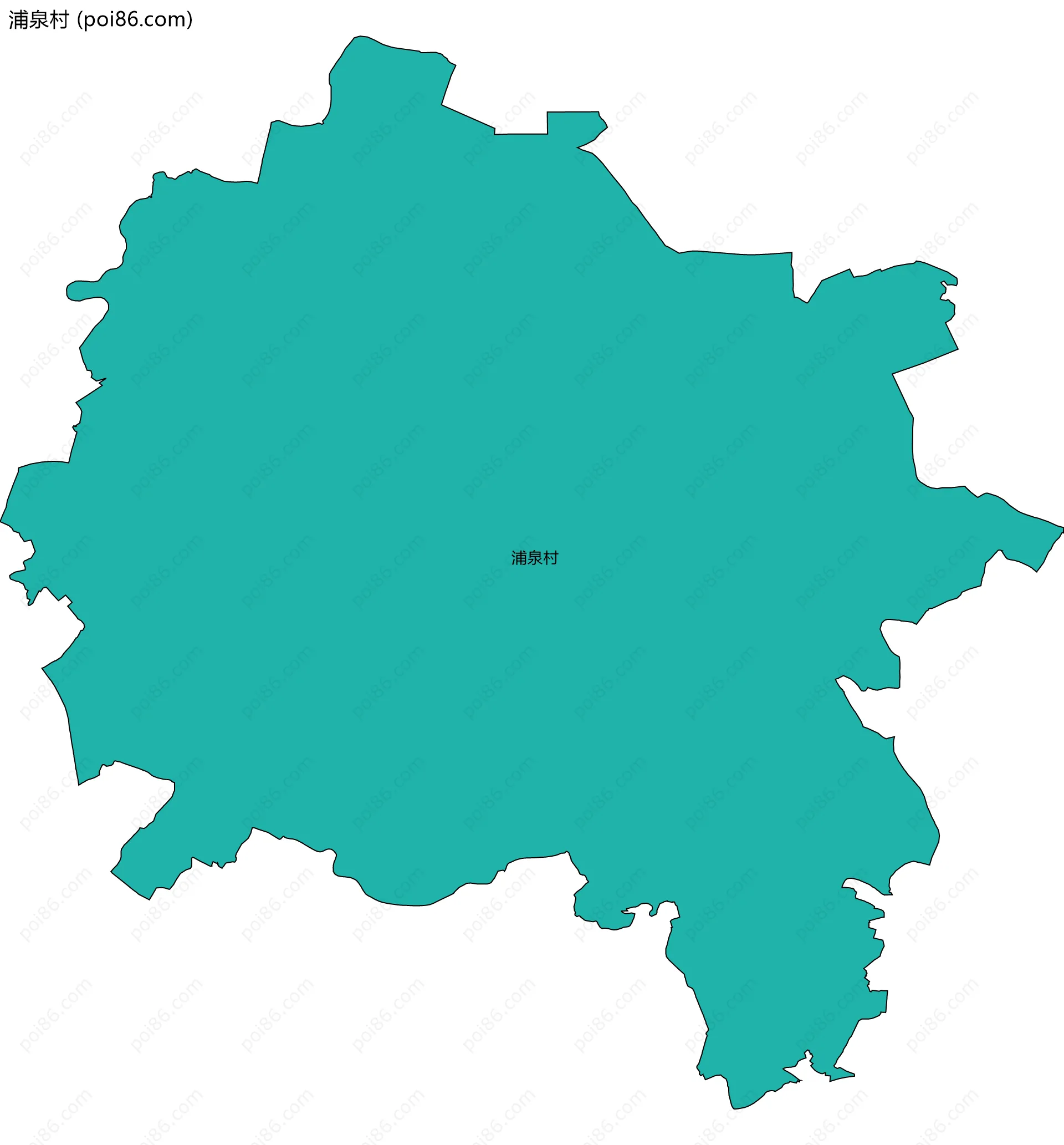 浦泉村边界地图