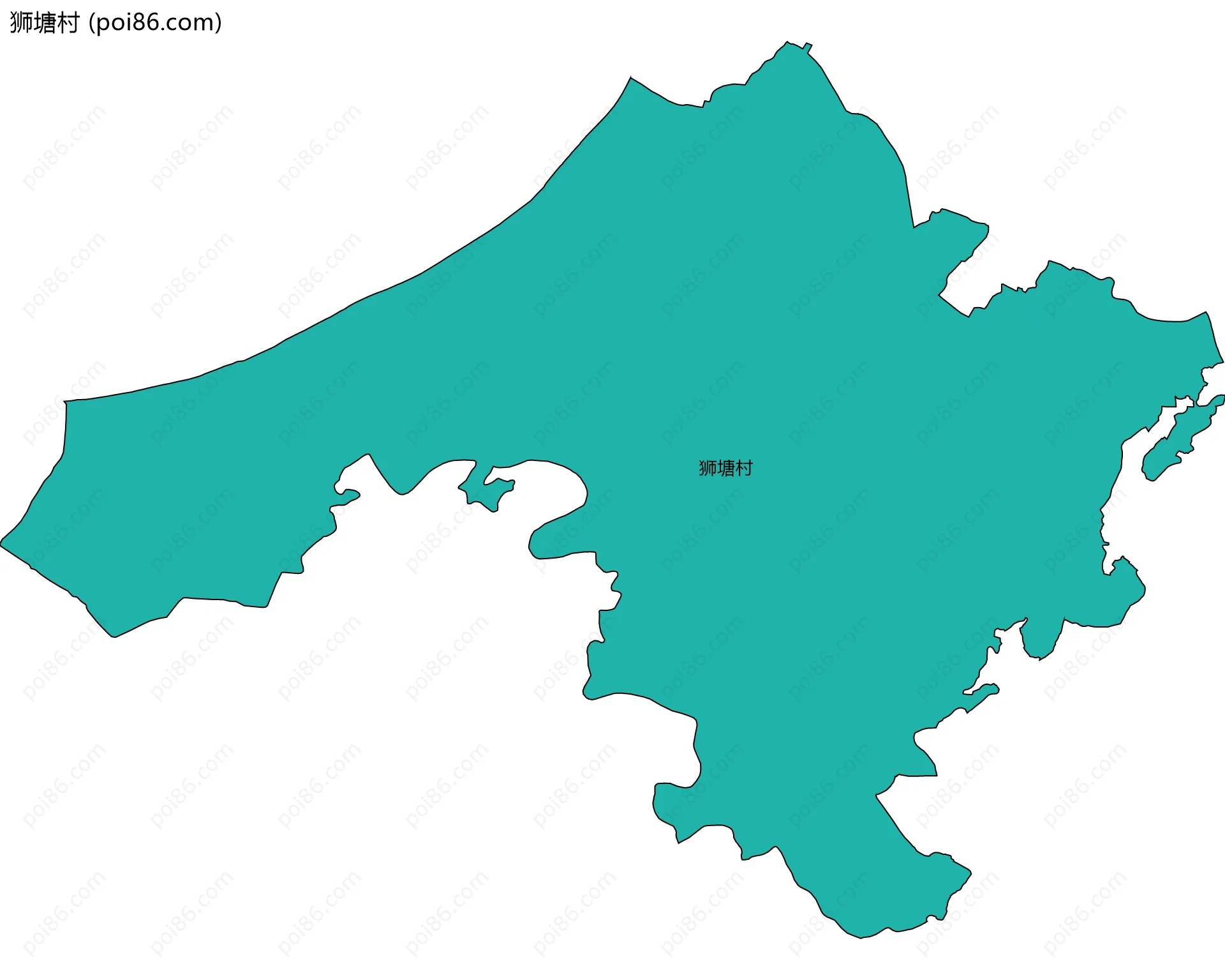 狮塘村边界地图