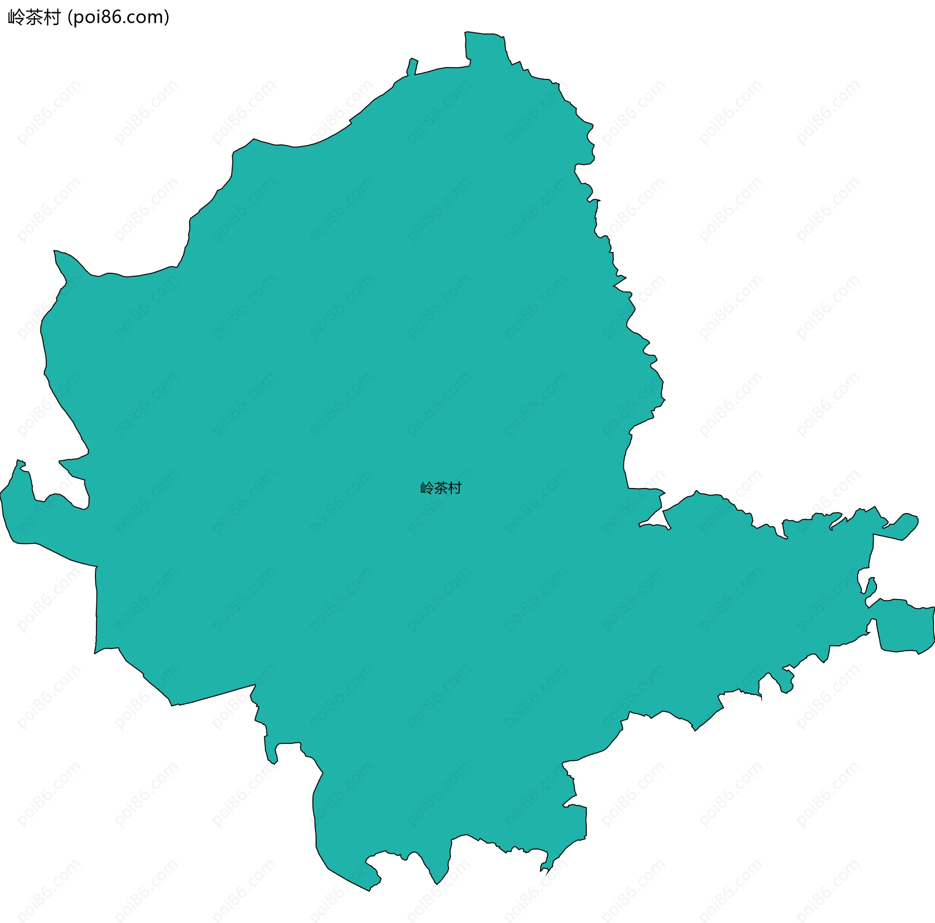 岭茶村边界地图
