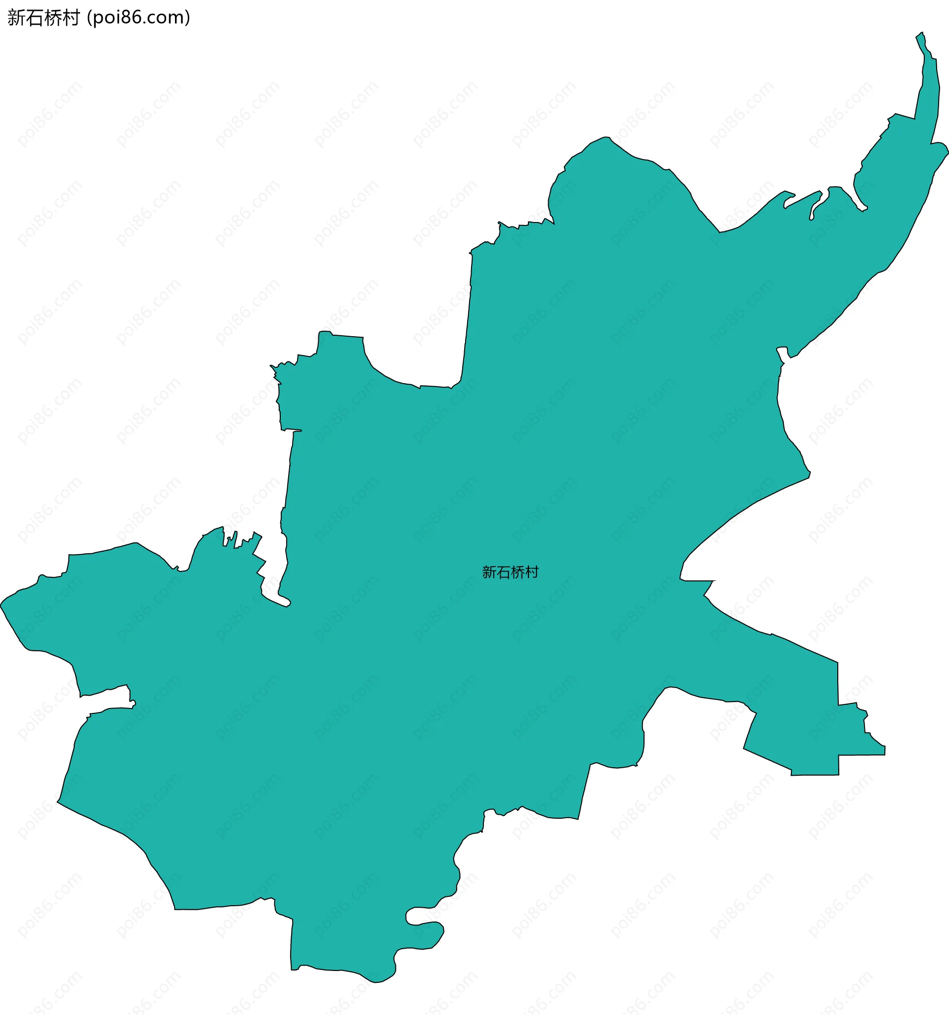新石桥村边界地图