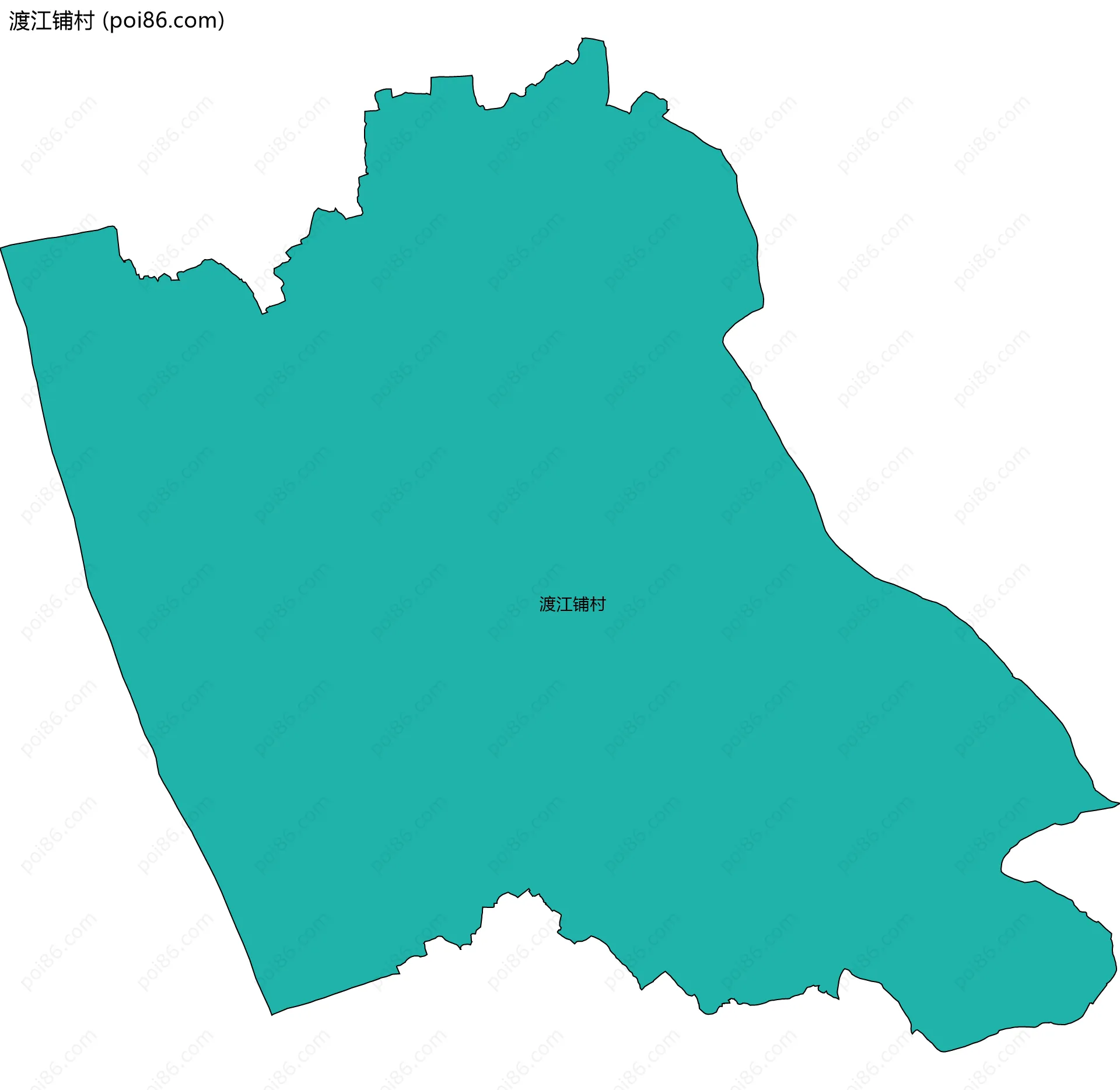 渡江铺村边界地图