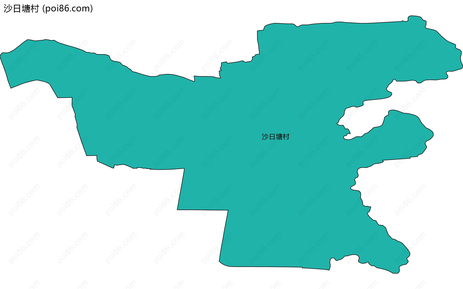 沙日塘村边界地图