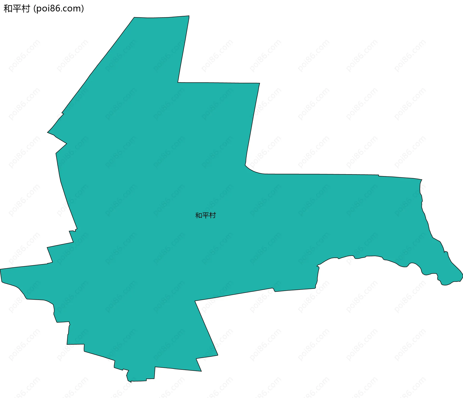 和平村边界地图