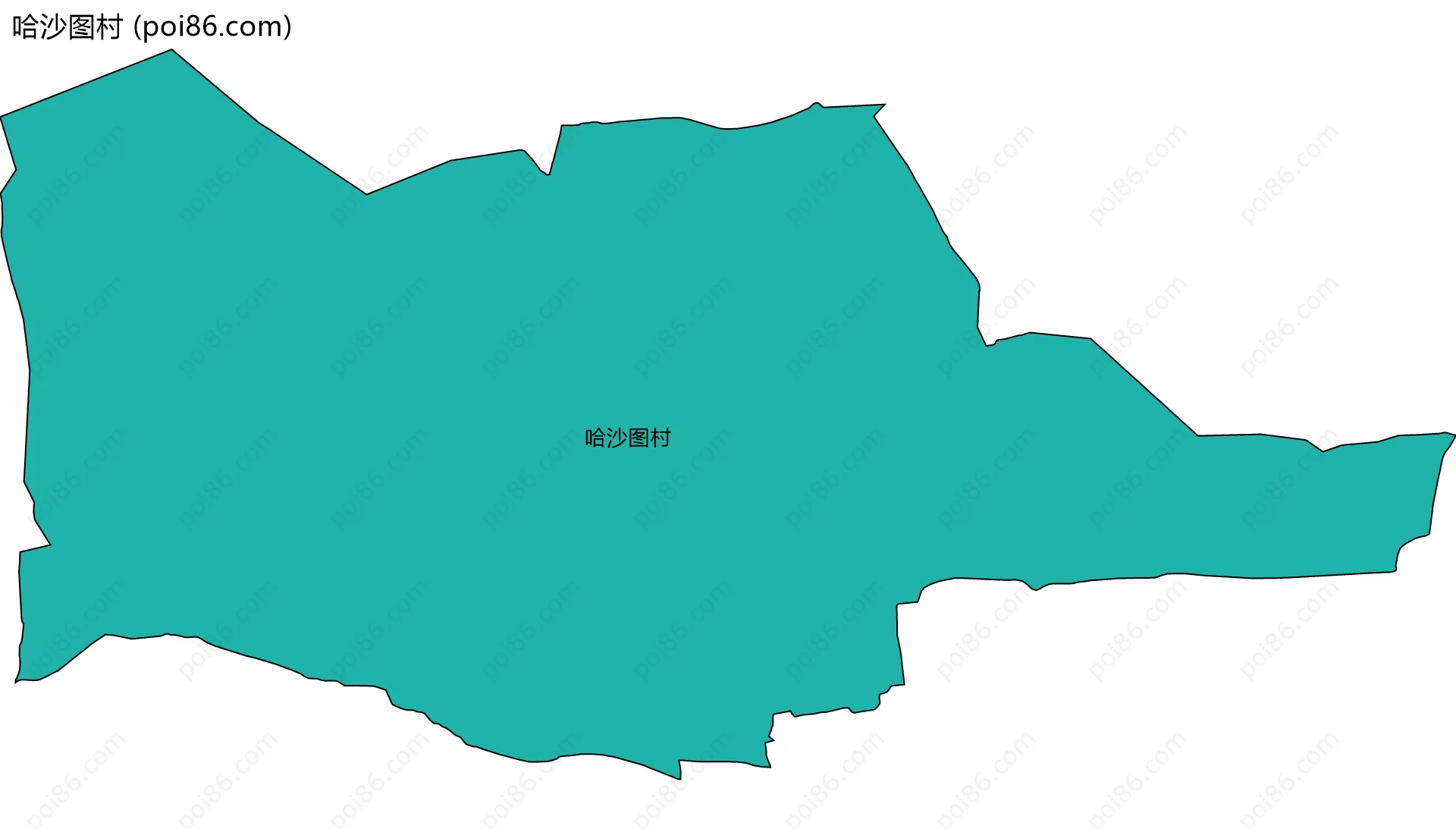 哈沙图村边界地图