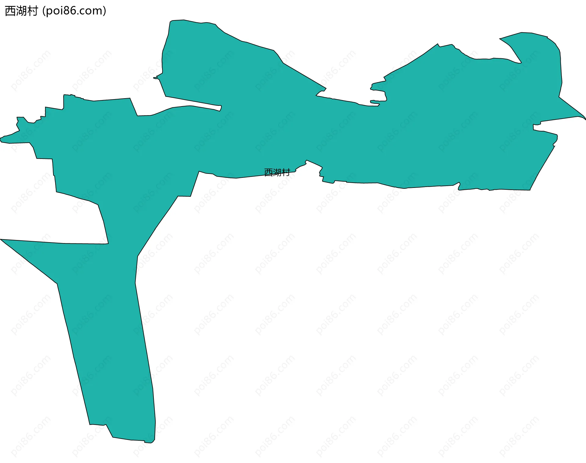 西湖村边界地图