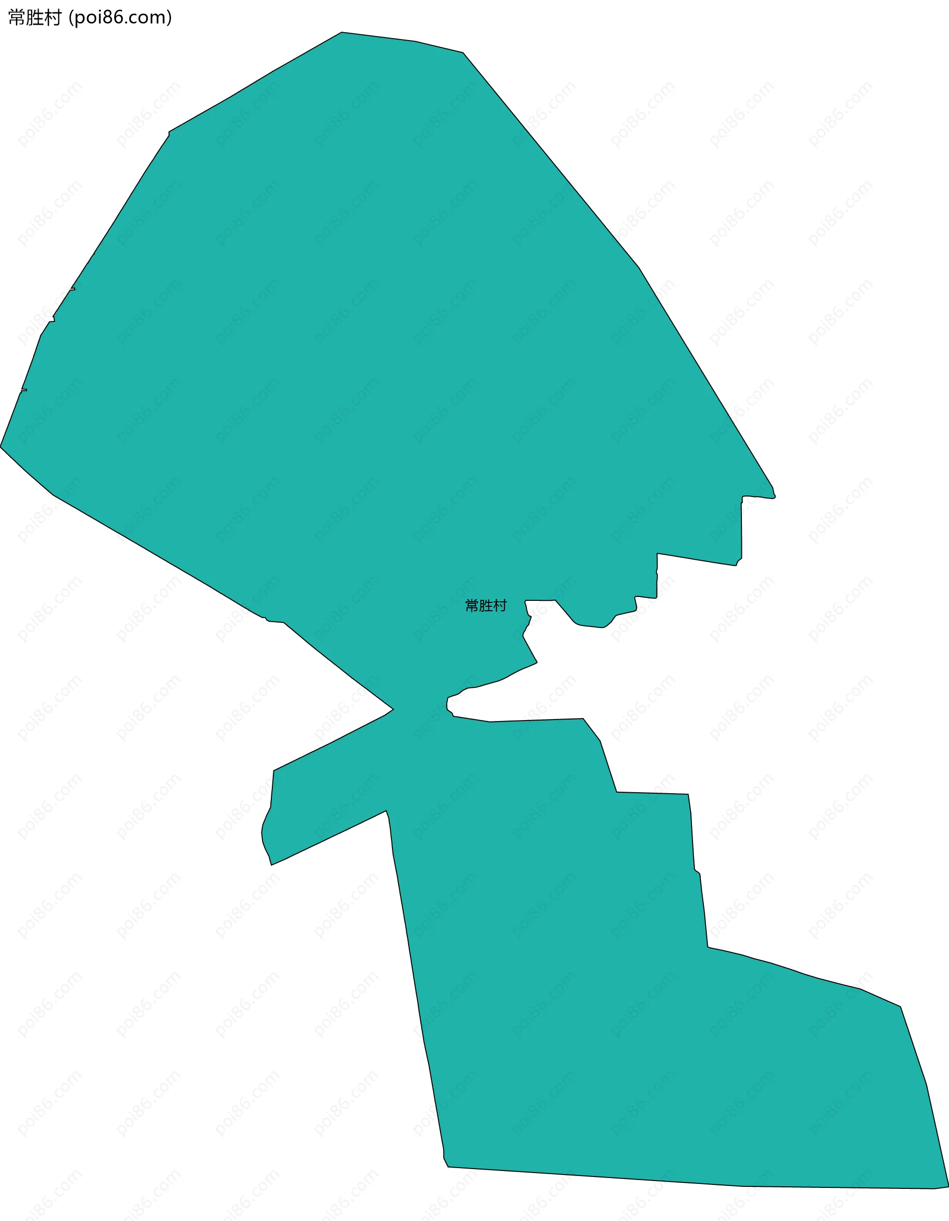 常胜村边界地图