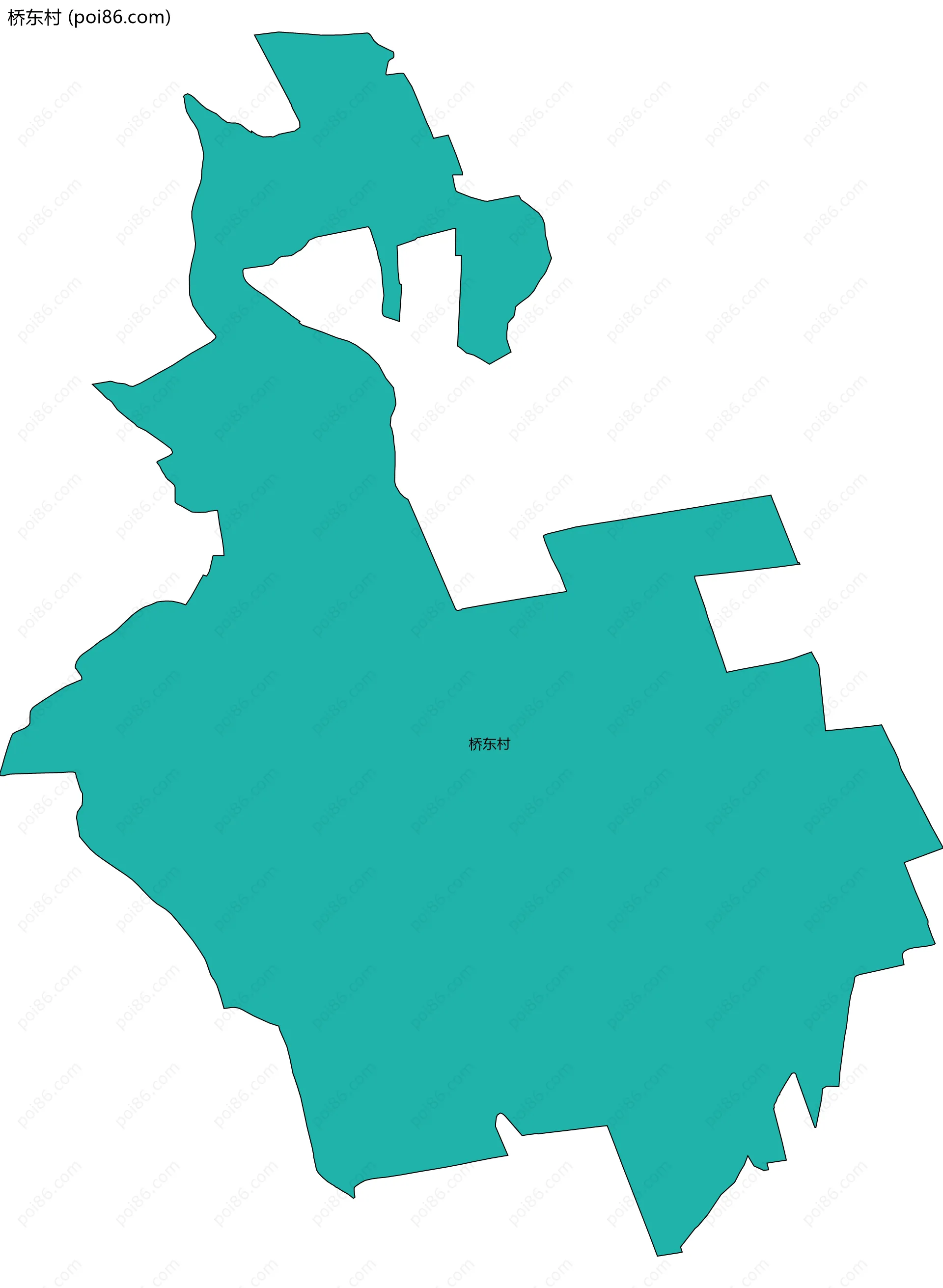 桥东村边界地图