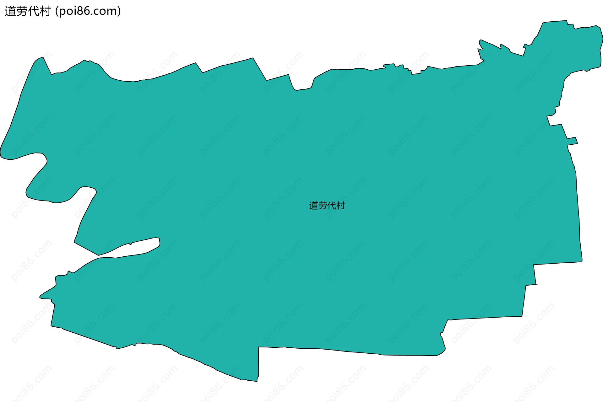 道劳代村边界地图