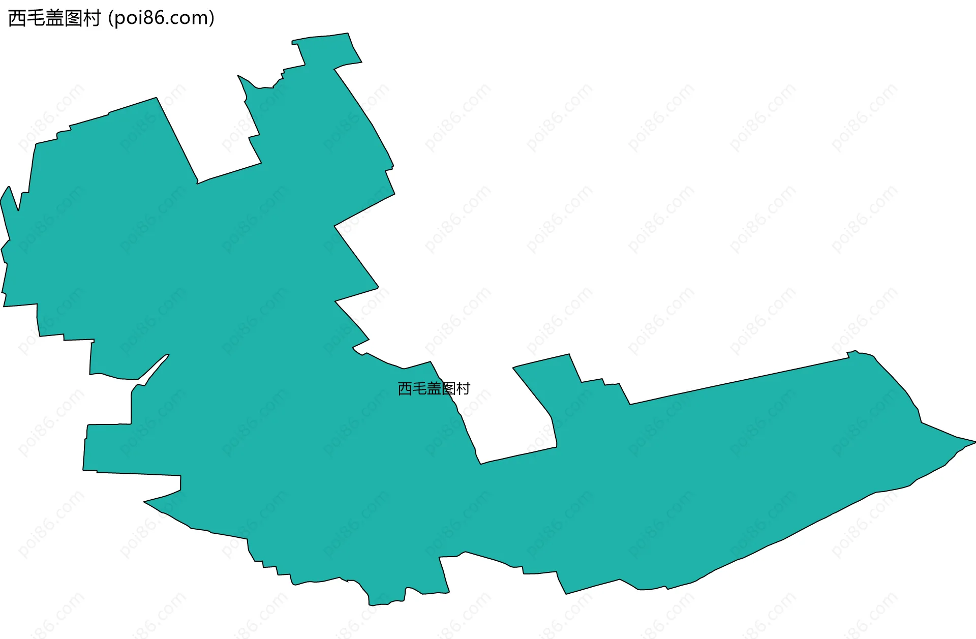 西毛盖图村边界地图