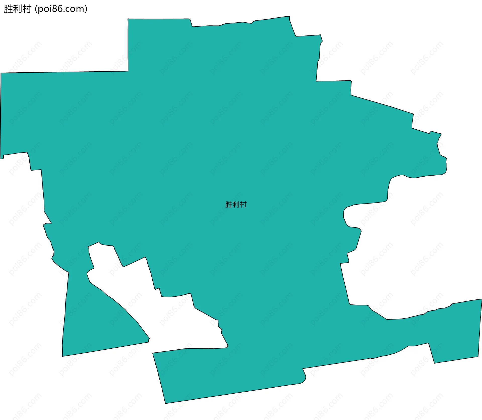 胜利村边界地图