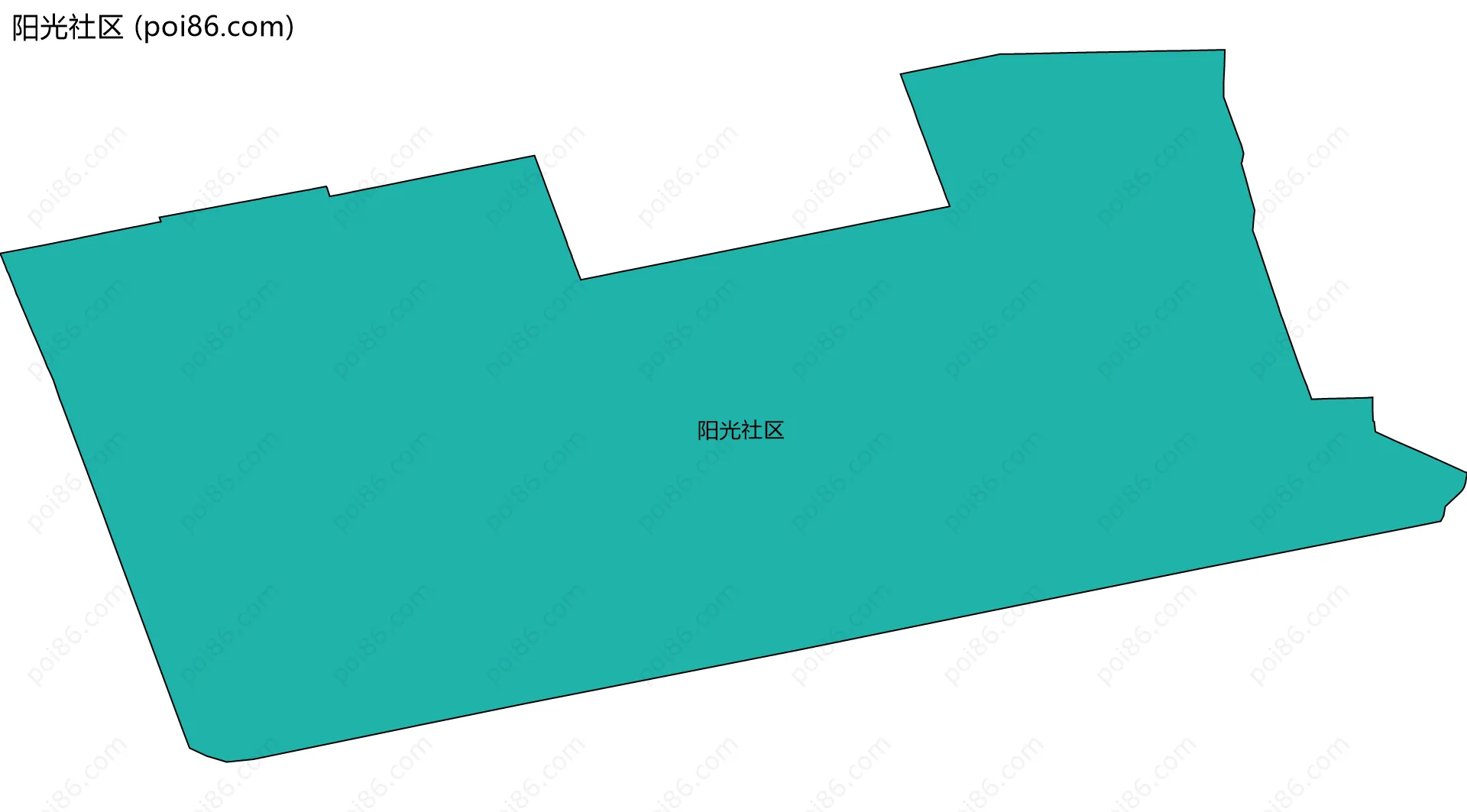阳光社区边界地图