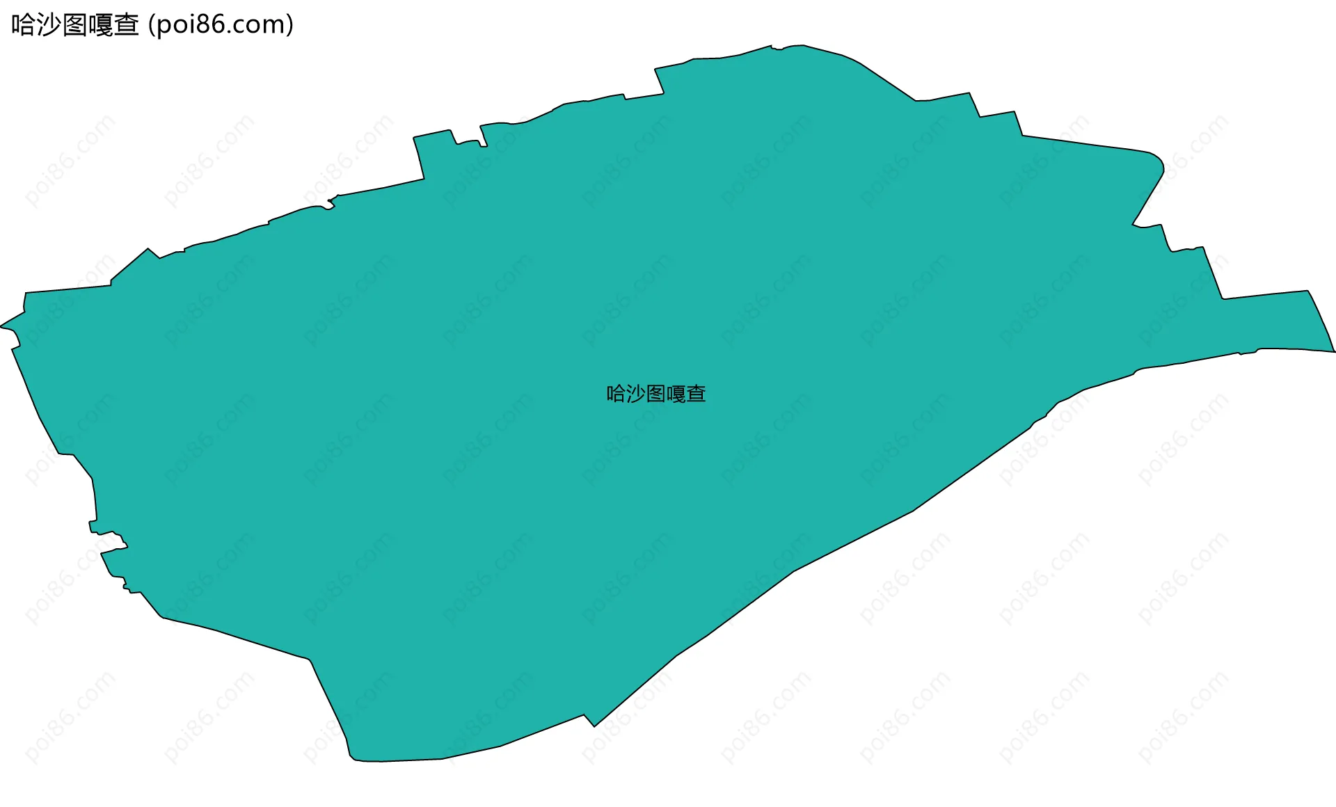 哈沙图嘎查边界地图