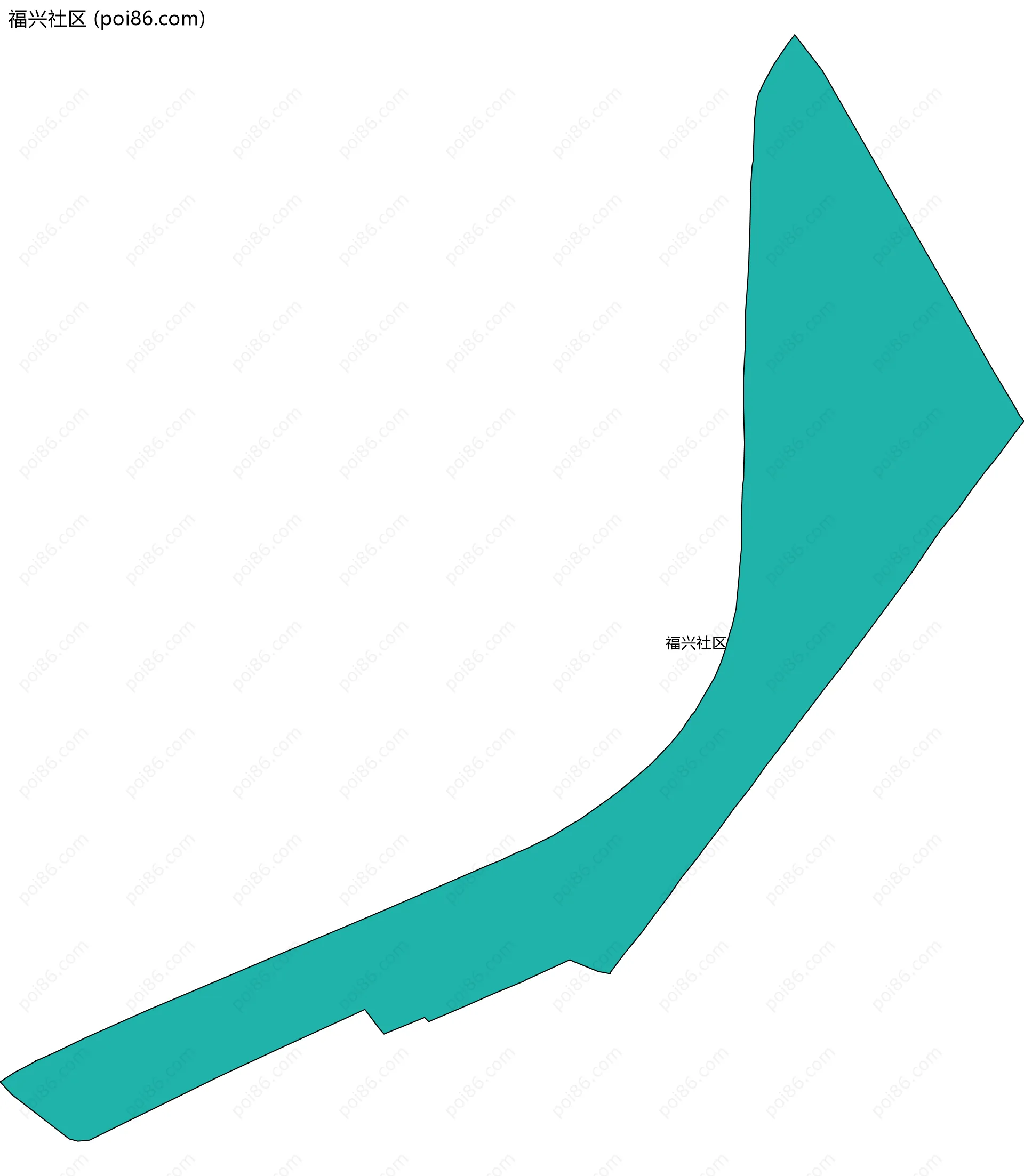 福兴社区边界地图