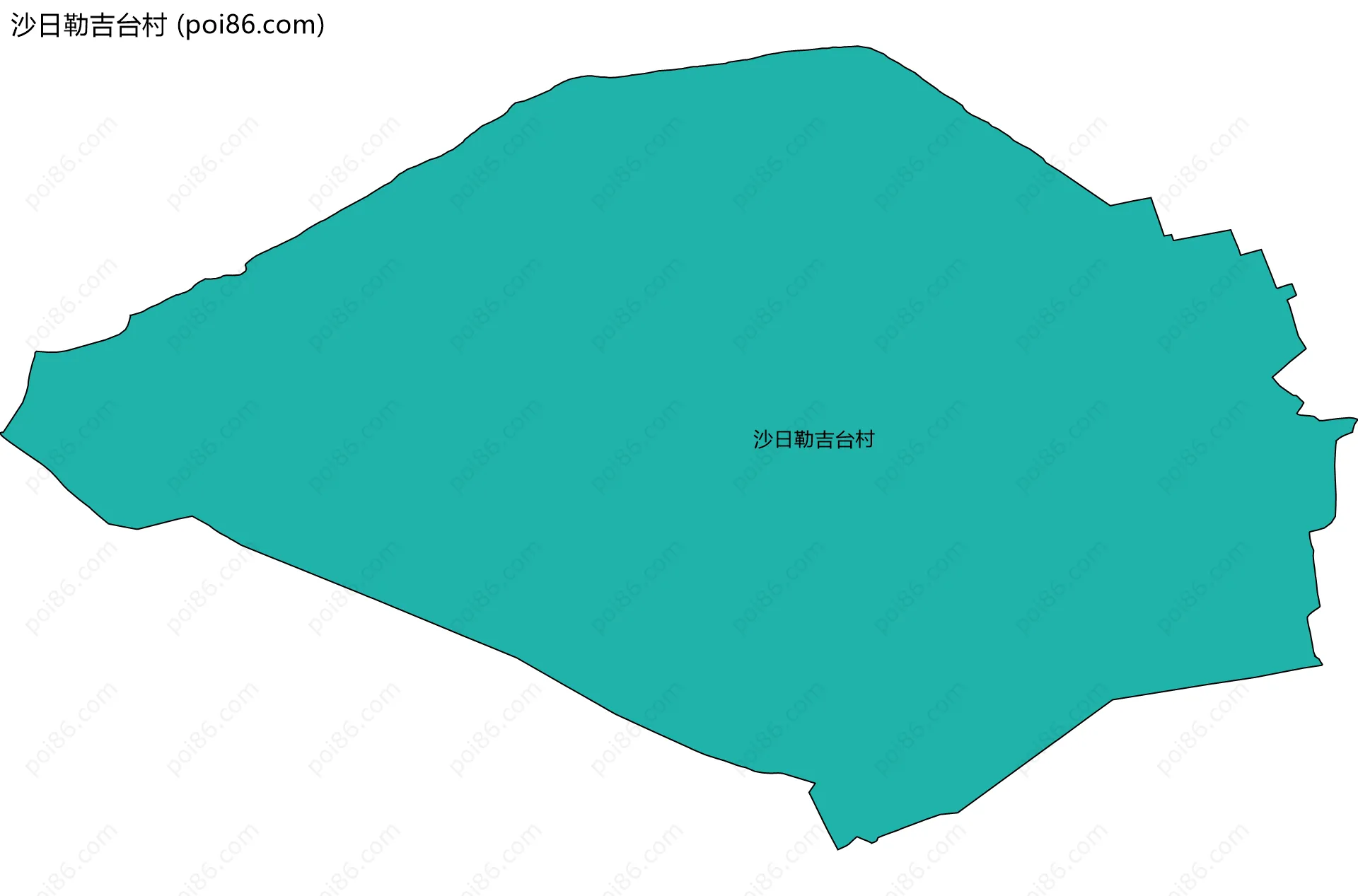 沙日勒吉台村边界地图