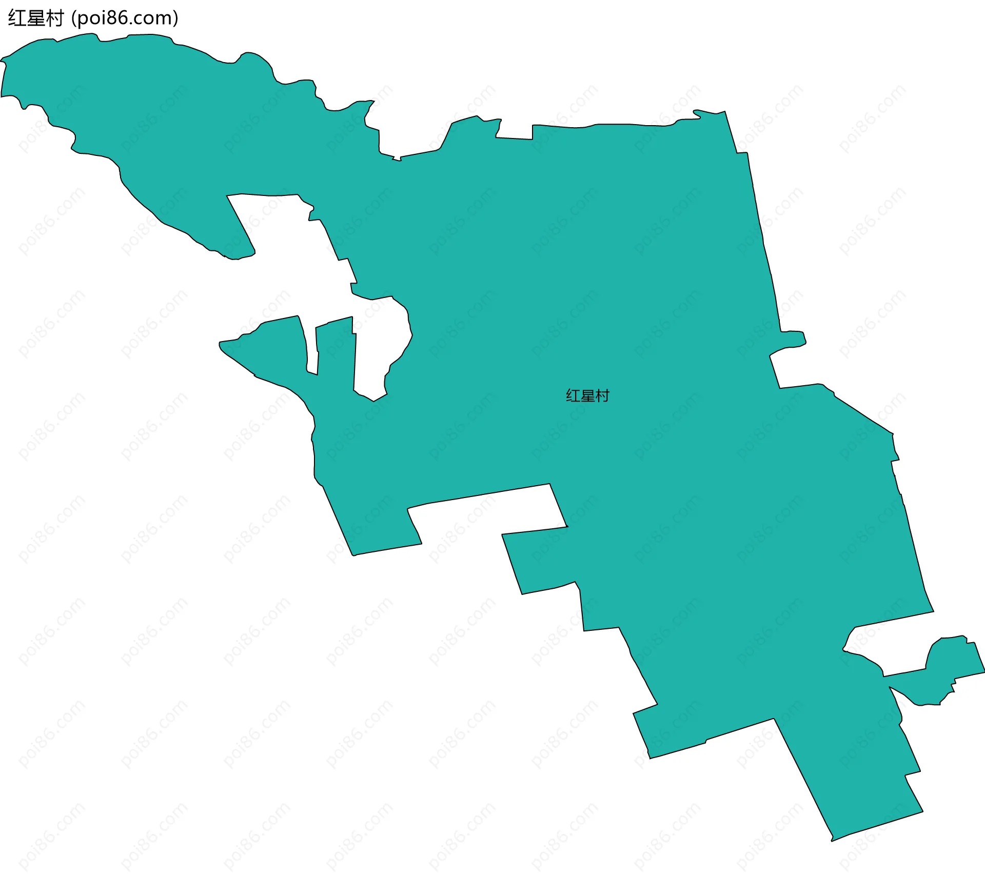 红星村边界地图