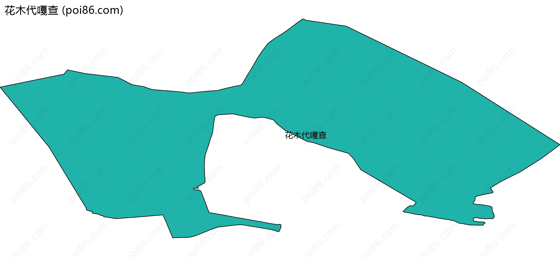 花木代嘎查边界地图