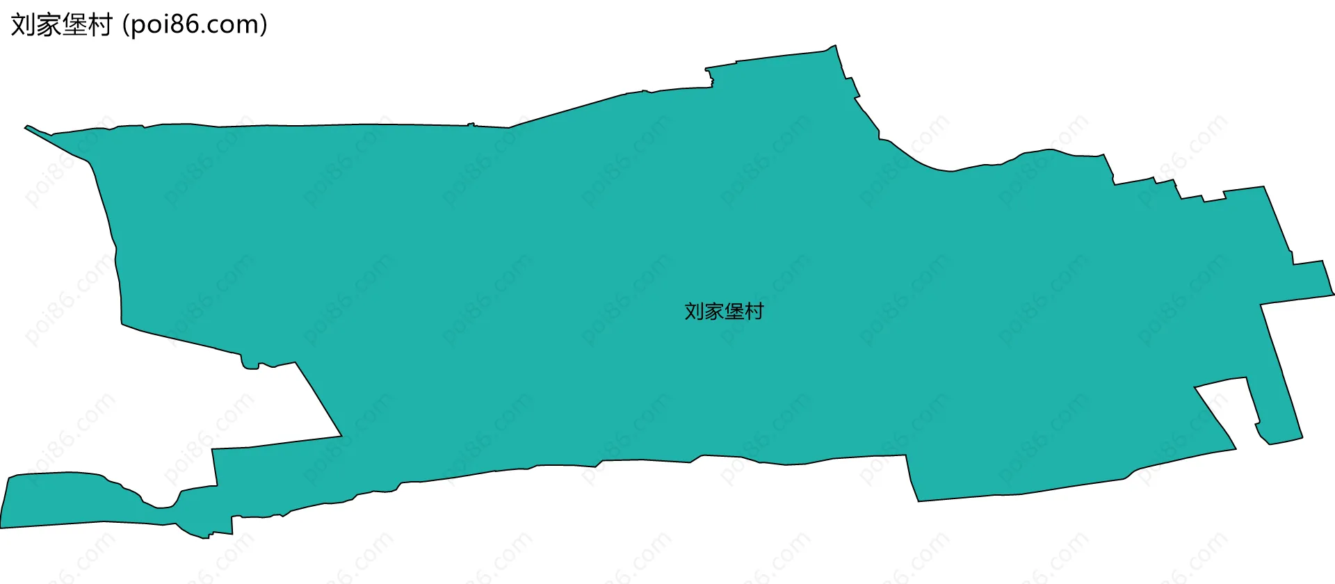 刘家堡村边界地图