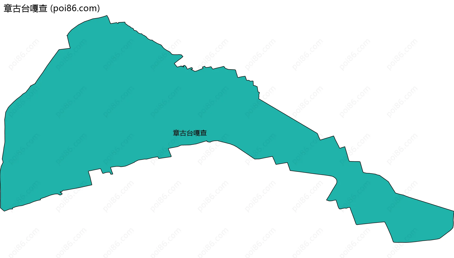 章古台嘎查边界地图