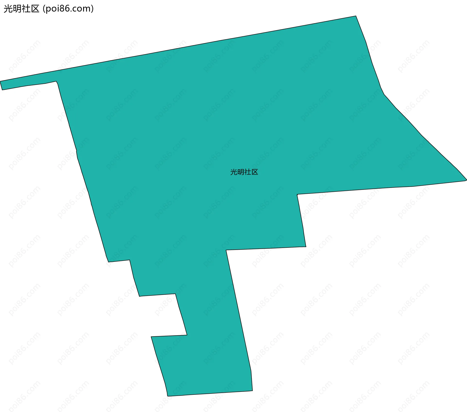 光明社区边界地图