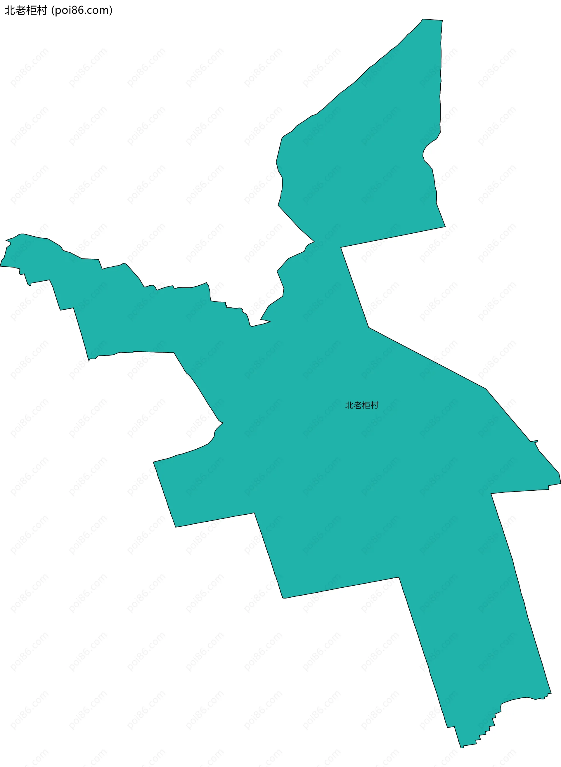 北老柜村边界地图