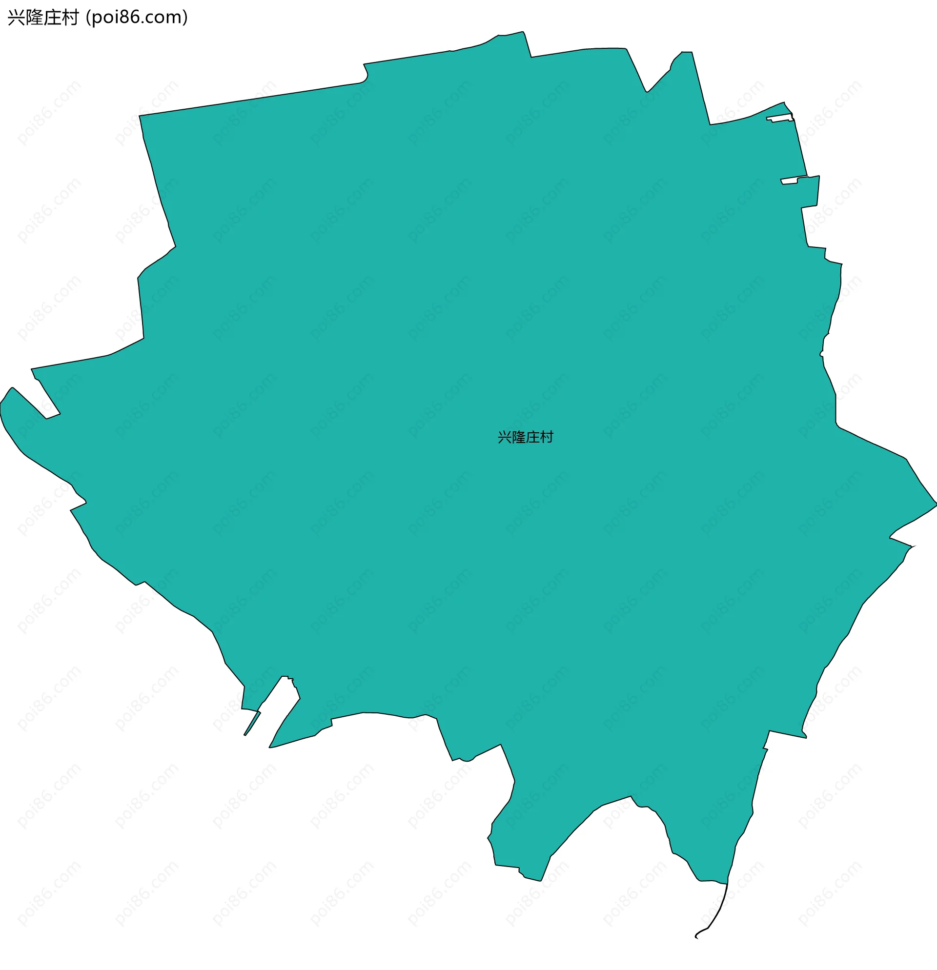 兴隆庄村边界地图