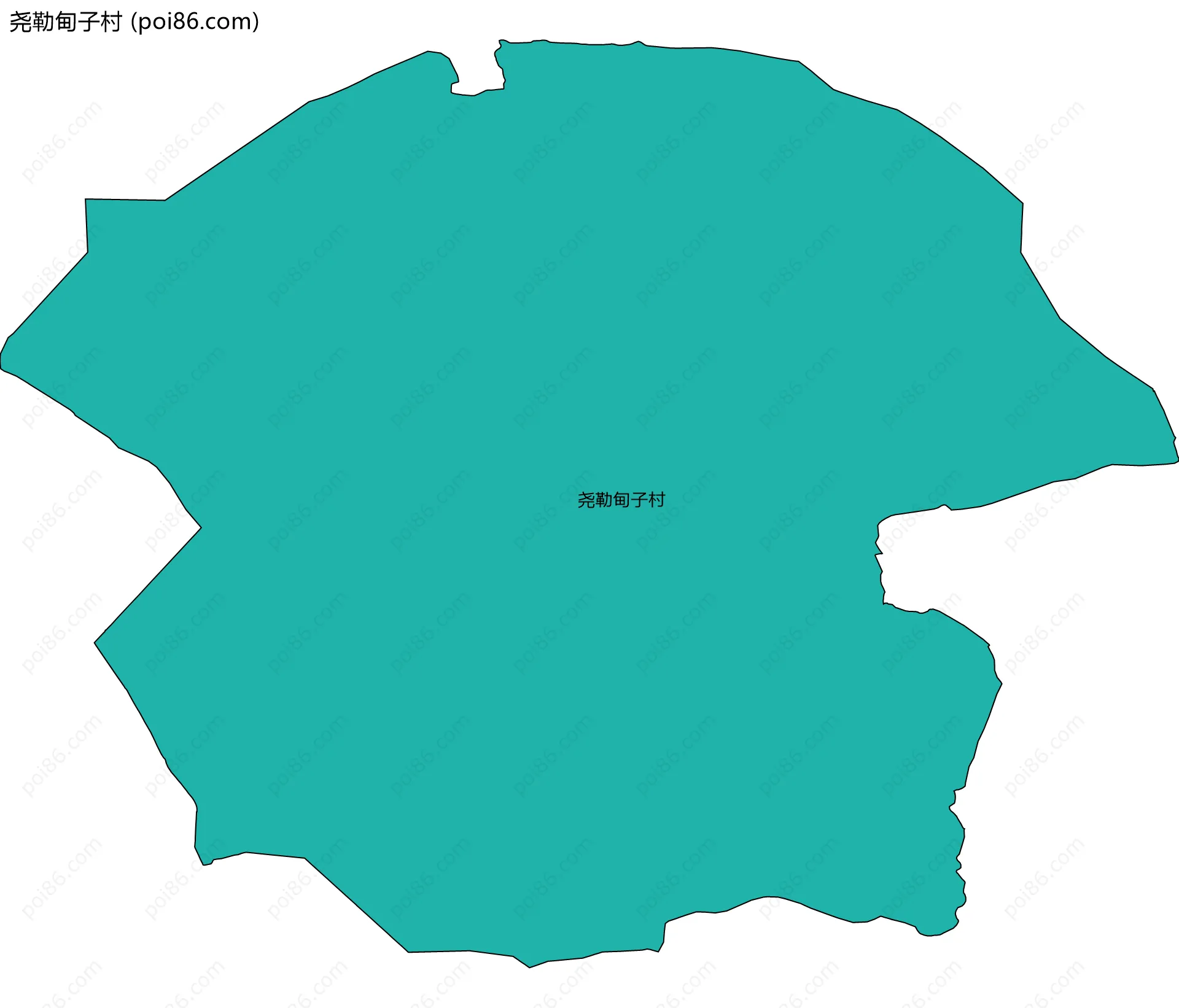 尧勒甸子村边界地图