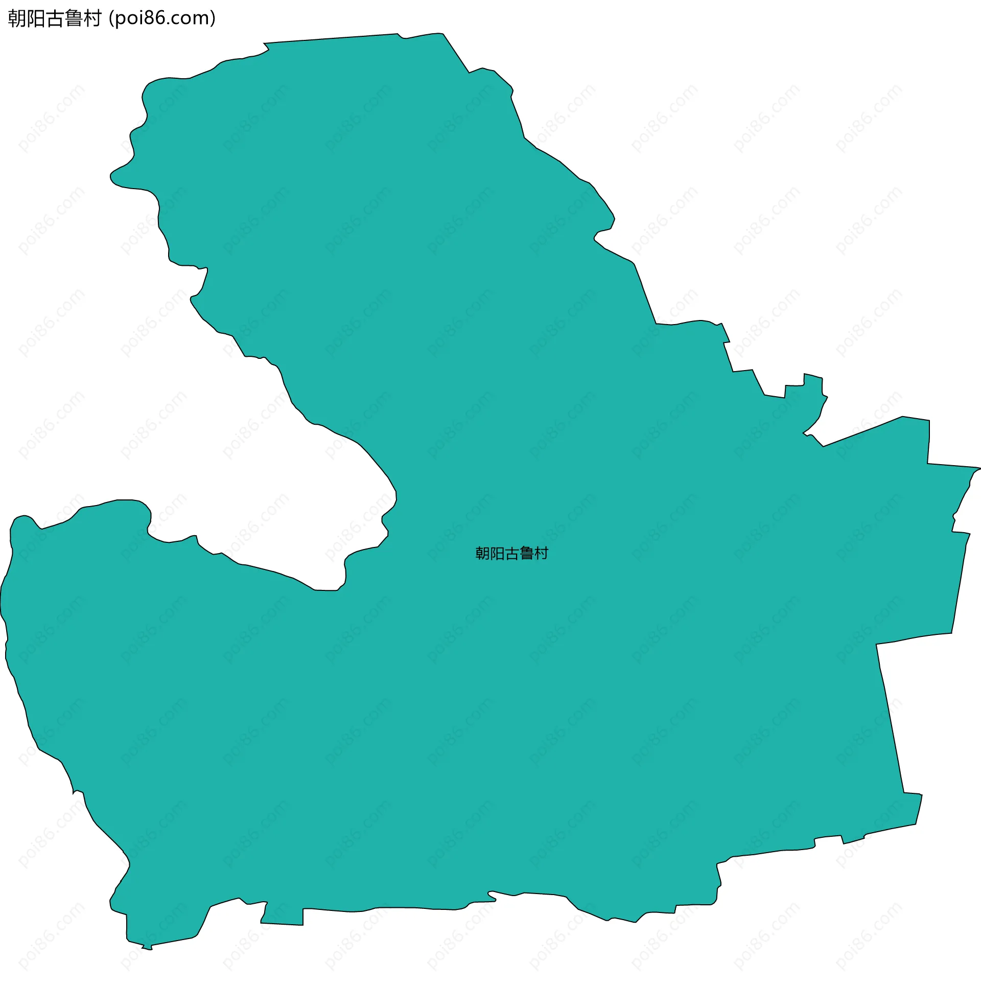 朝阳古鲁村边界地图