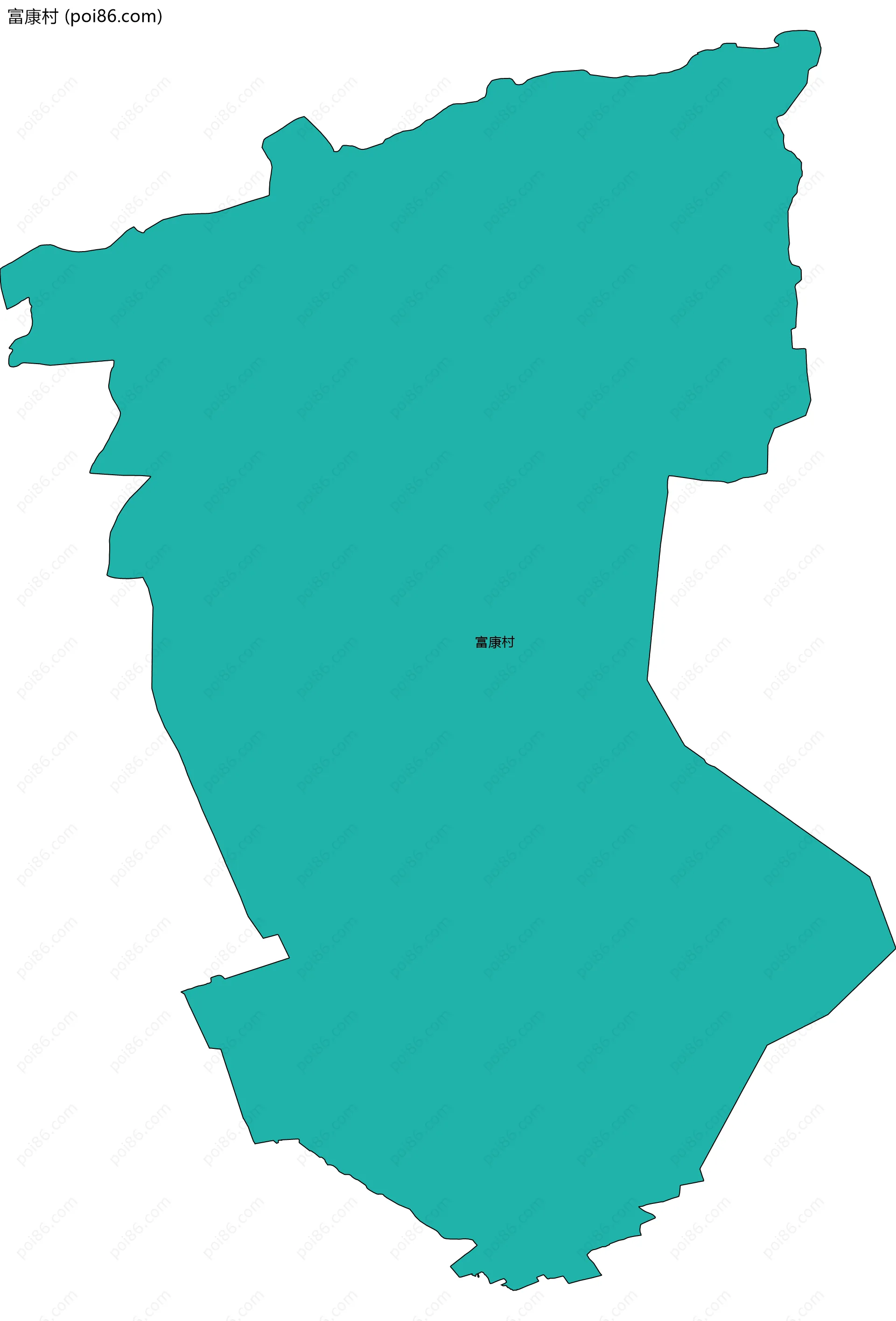 富康村边界地图
