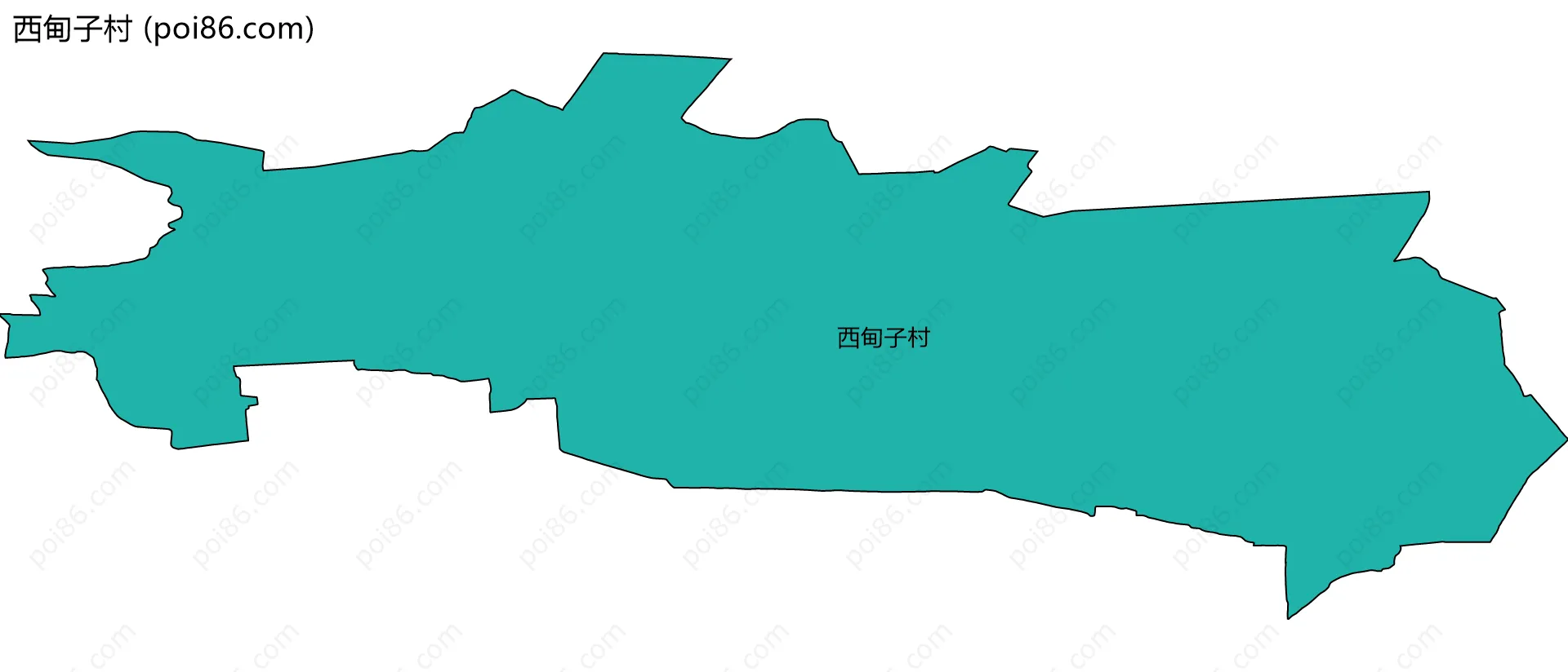 西甸子村边界地图