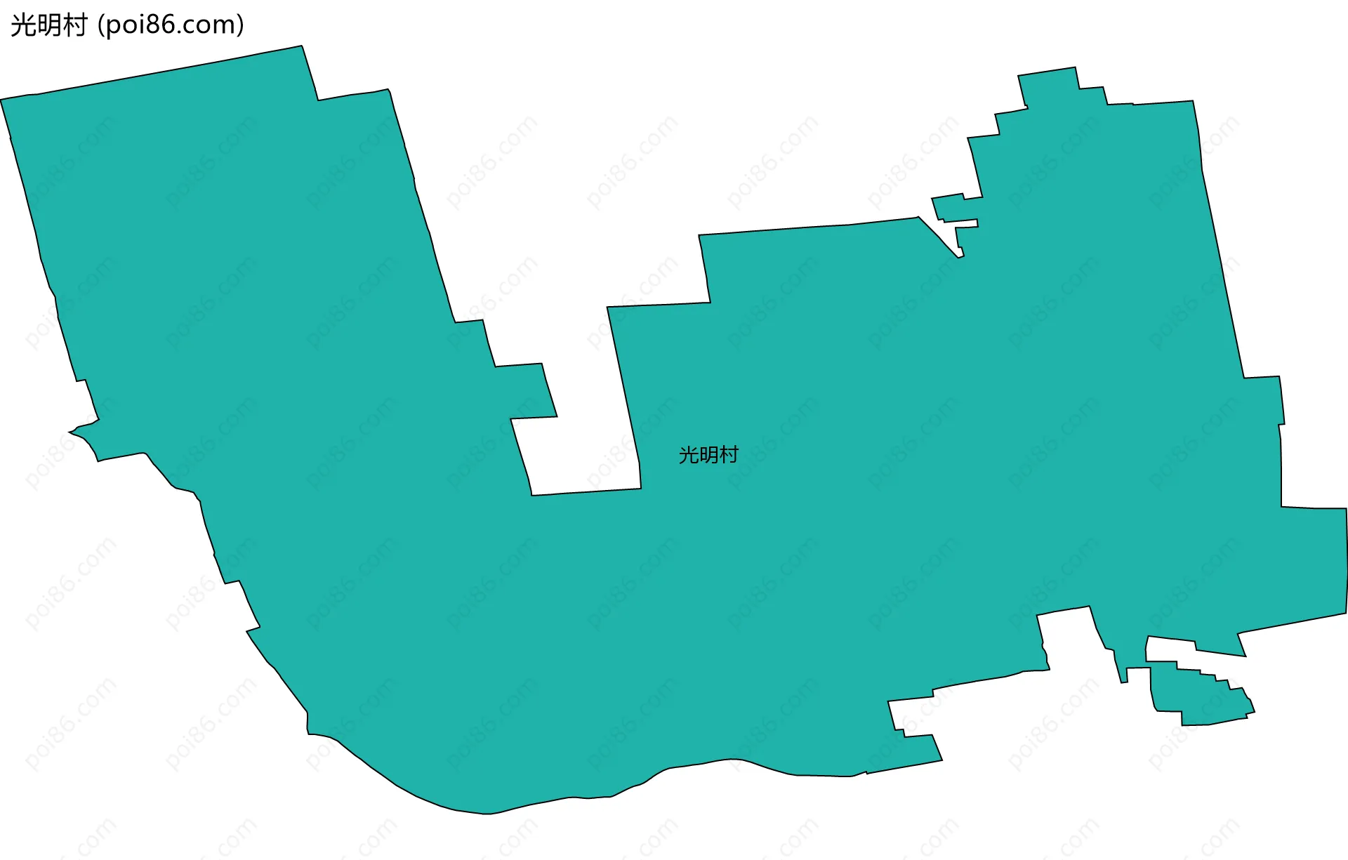 光明村边界地图