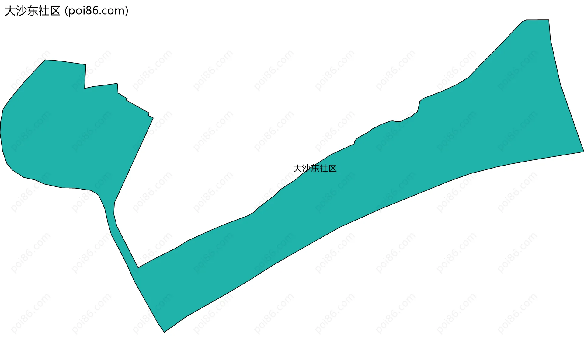大沙东社区边界地图