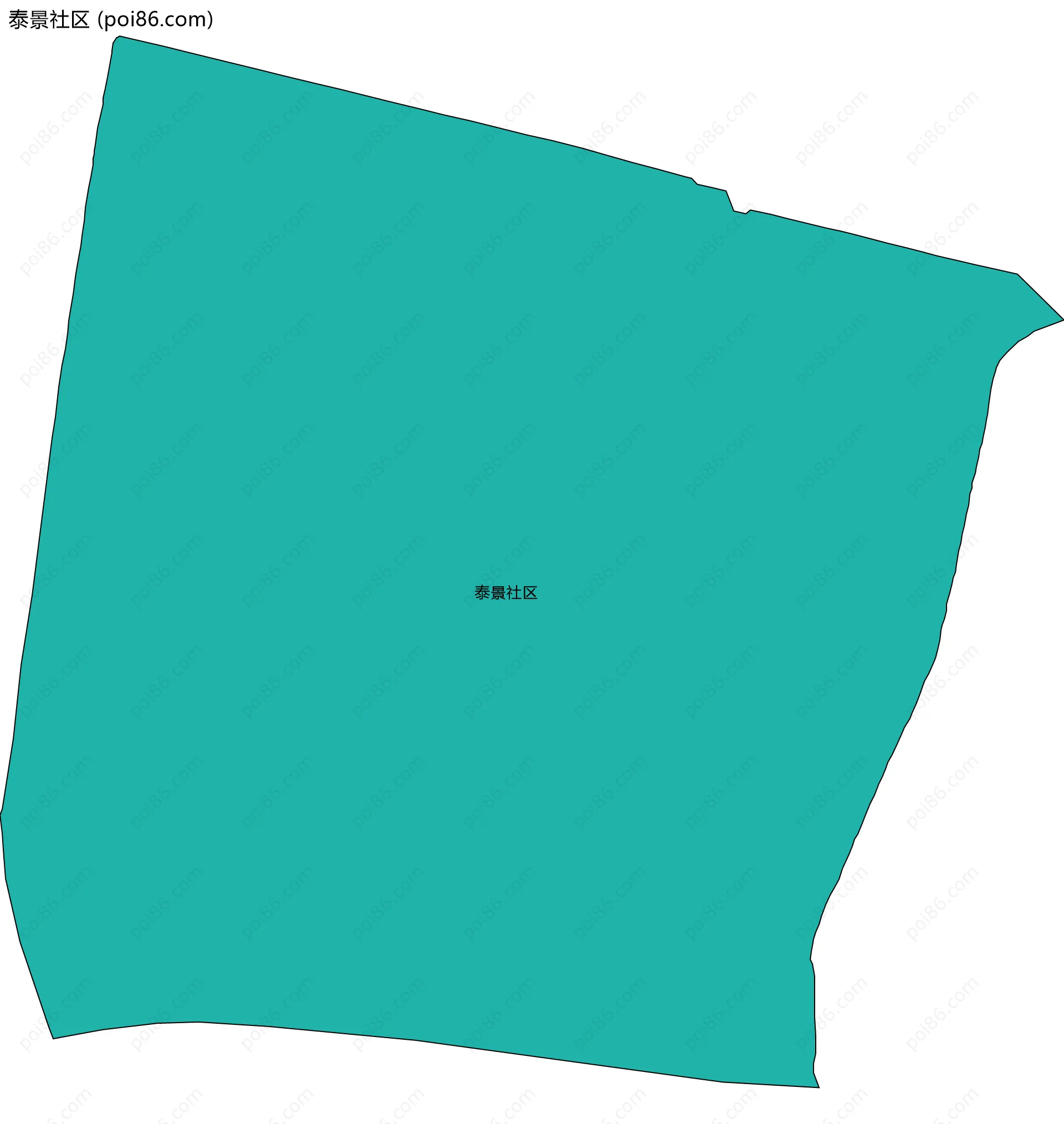 泰景社区边界地图