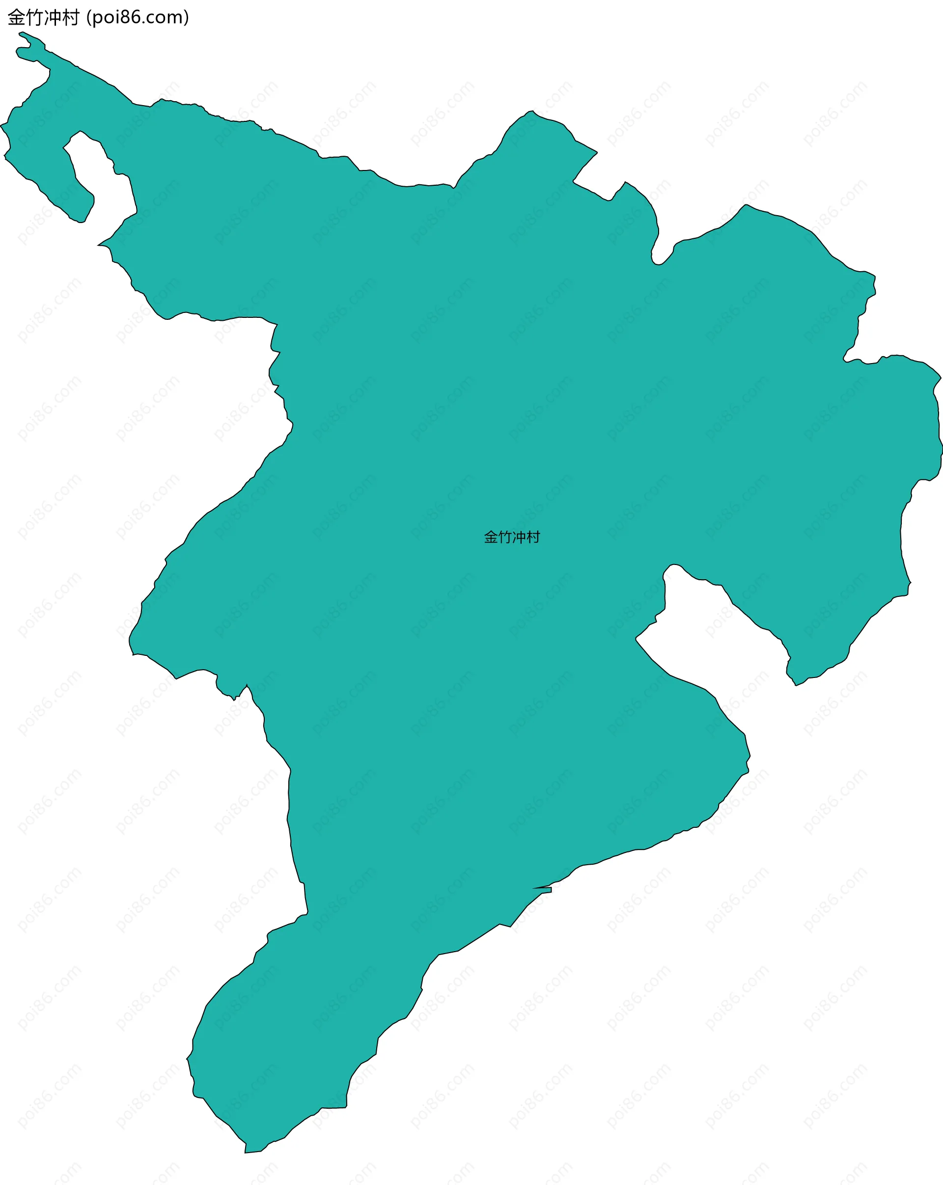 金竹冲村边界地图