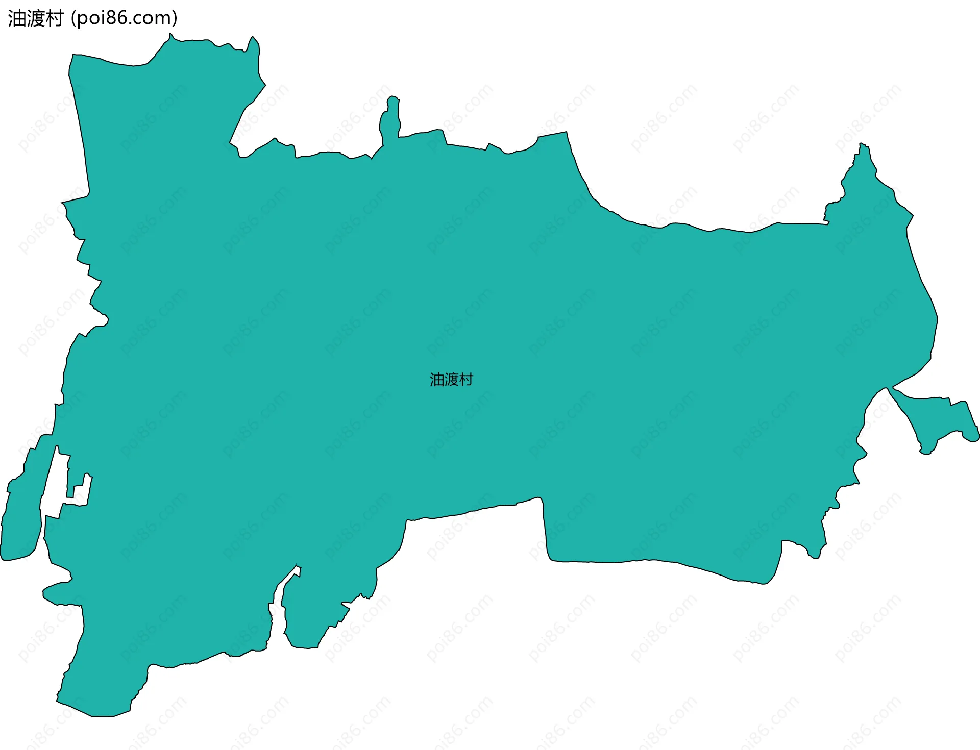 油渡村边界地图