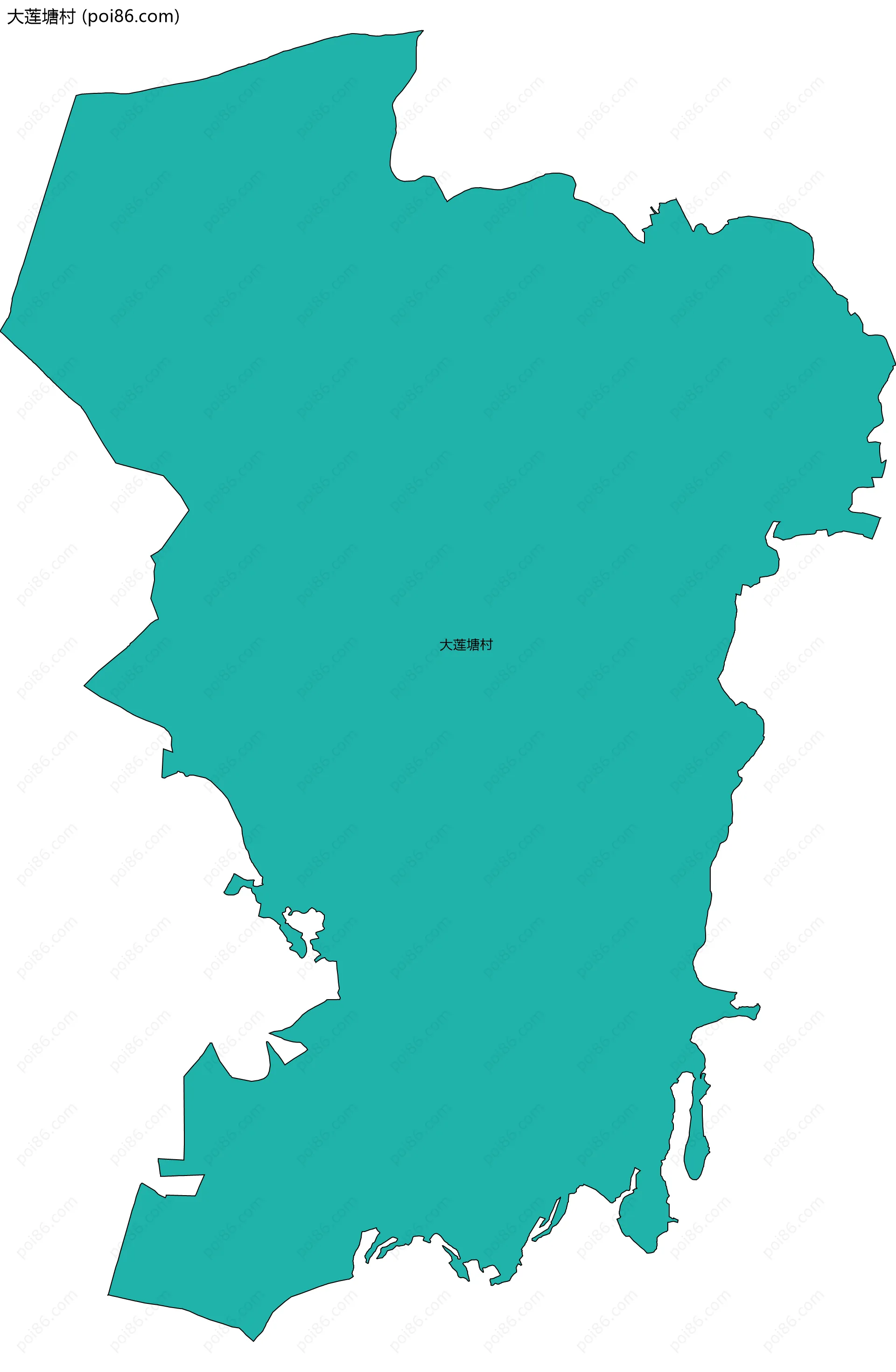 大莲塘村边界地图