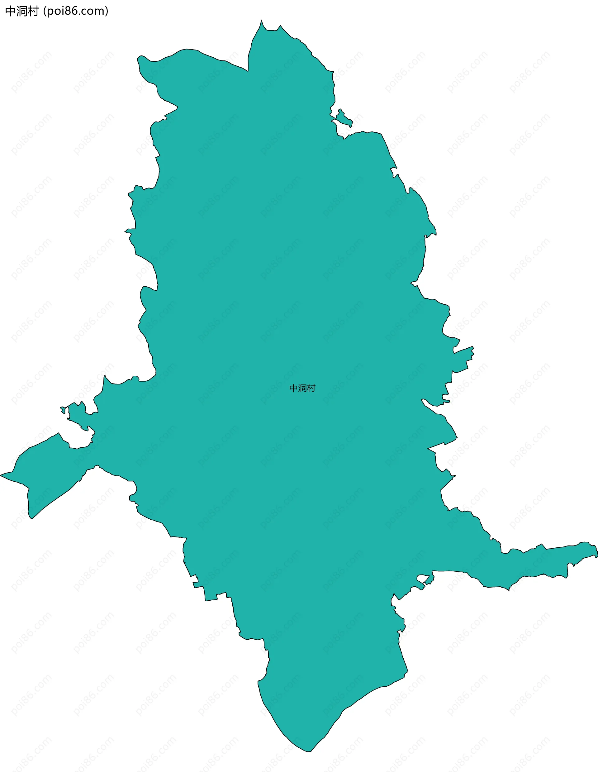 中洞村边界地图